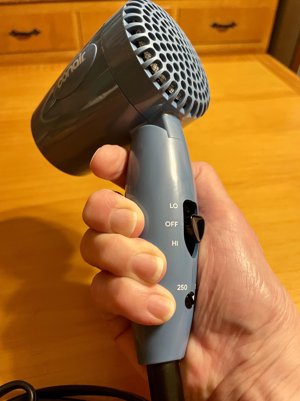 Conair Dual Voltage Hair Dryer, Compact Folding Handle Design, 1600W customer photo 2