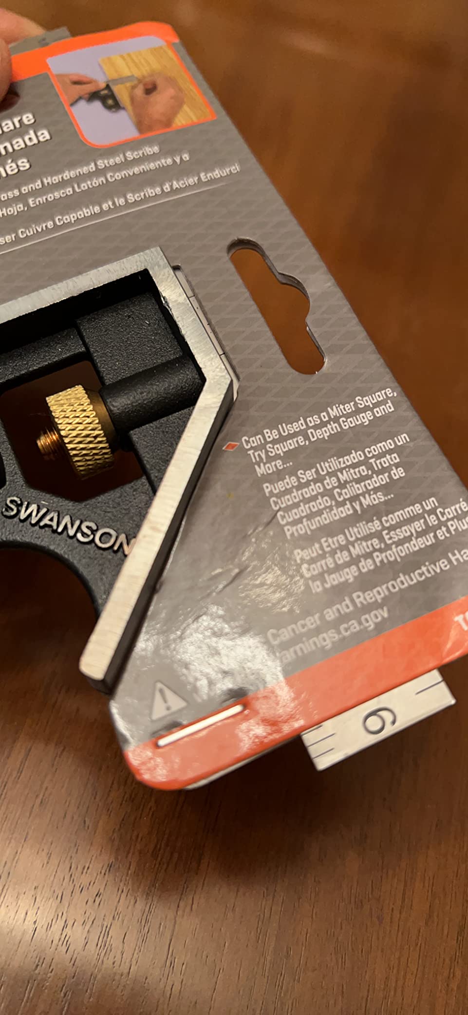 Swanson 12-Inch Combo Square with Stainless Steel Rule, Zinc Body, TC132 customer photo 2