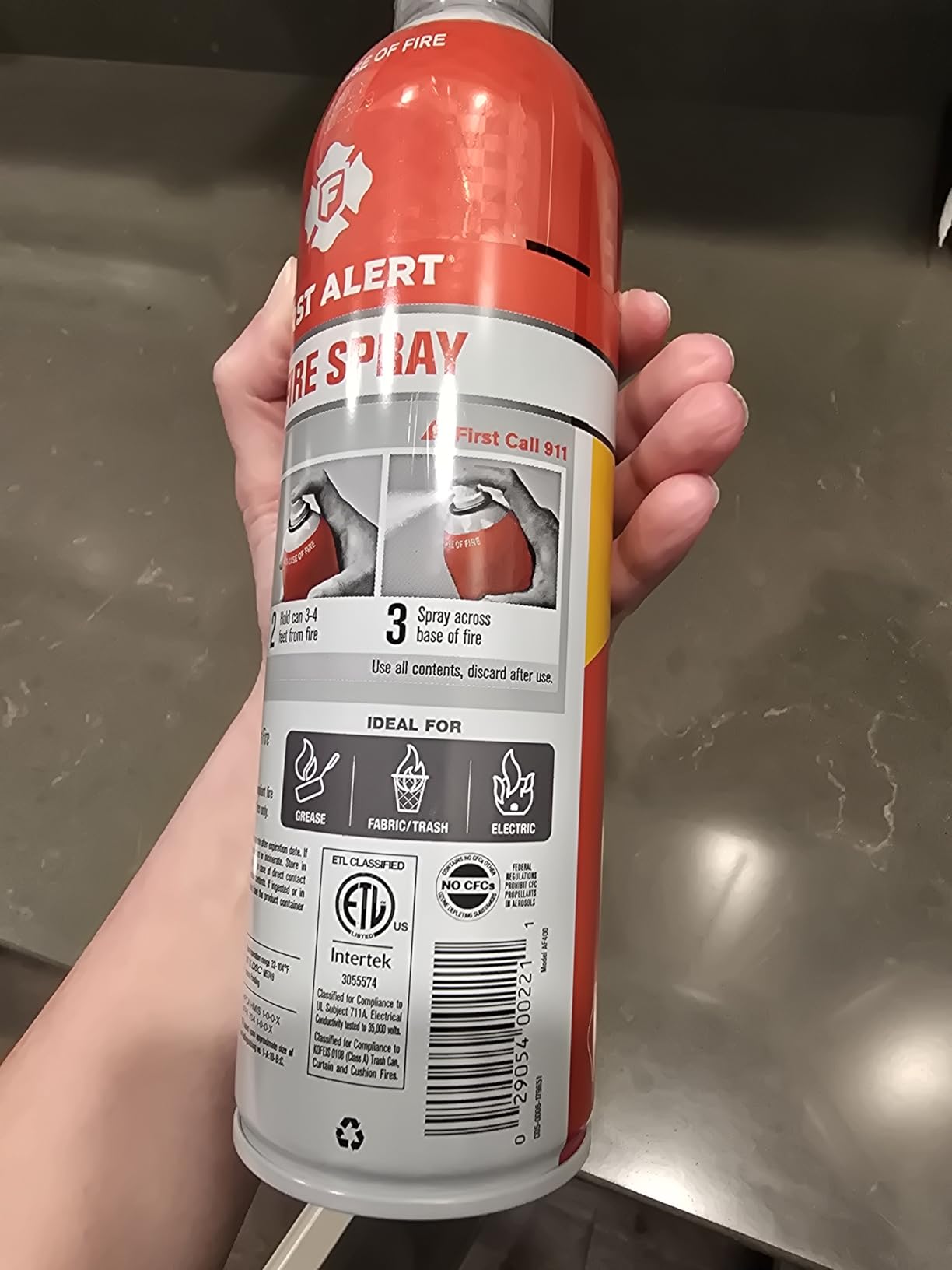 First Alert EZ Fire Spray, Extinguishing Aerosol Spray customer photo 1