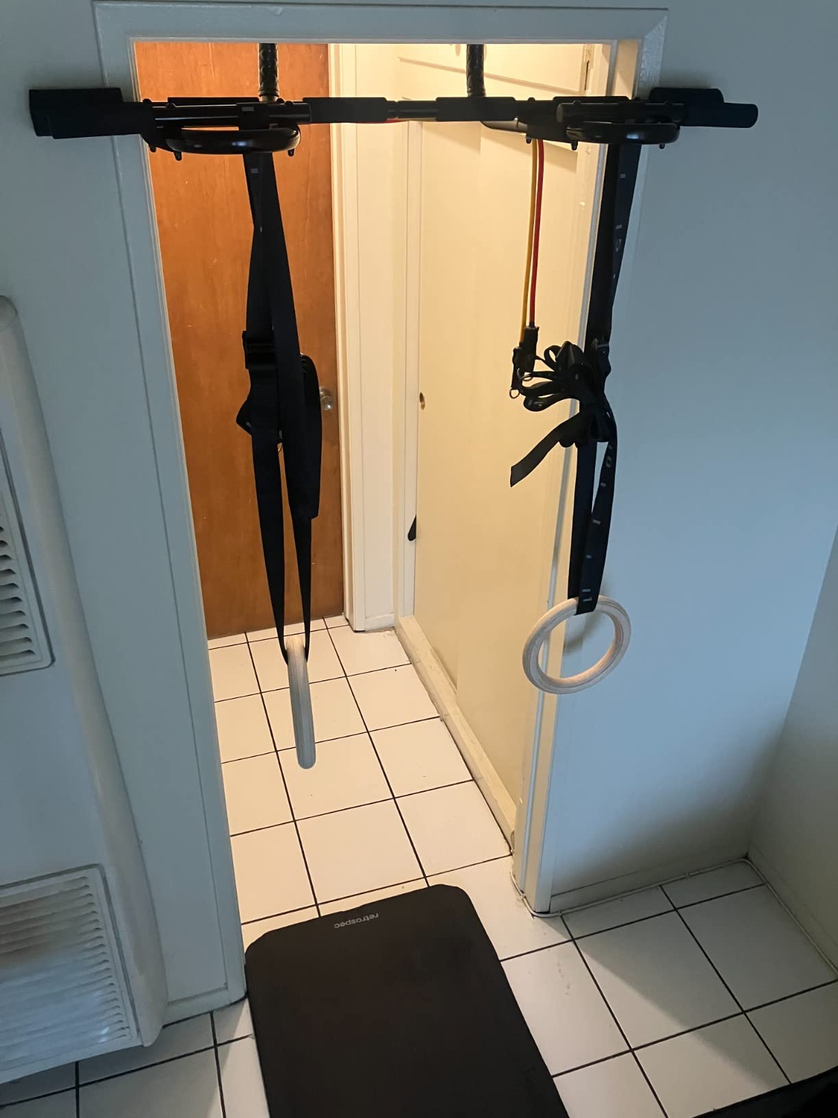 ProsourceFit Foldable Pull Up Bar/Doorway Trainer for Multi Use Fitness & Home Gym Exercise customer photo 2