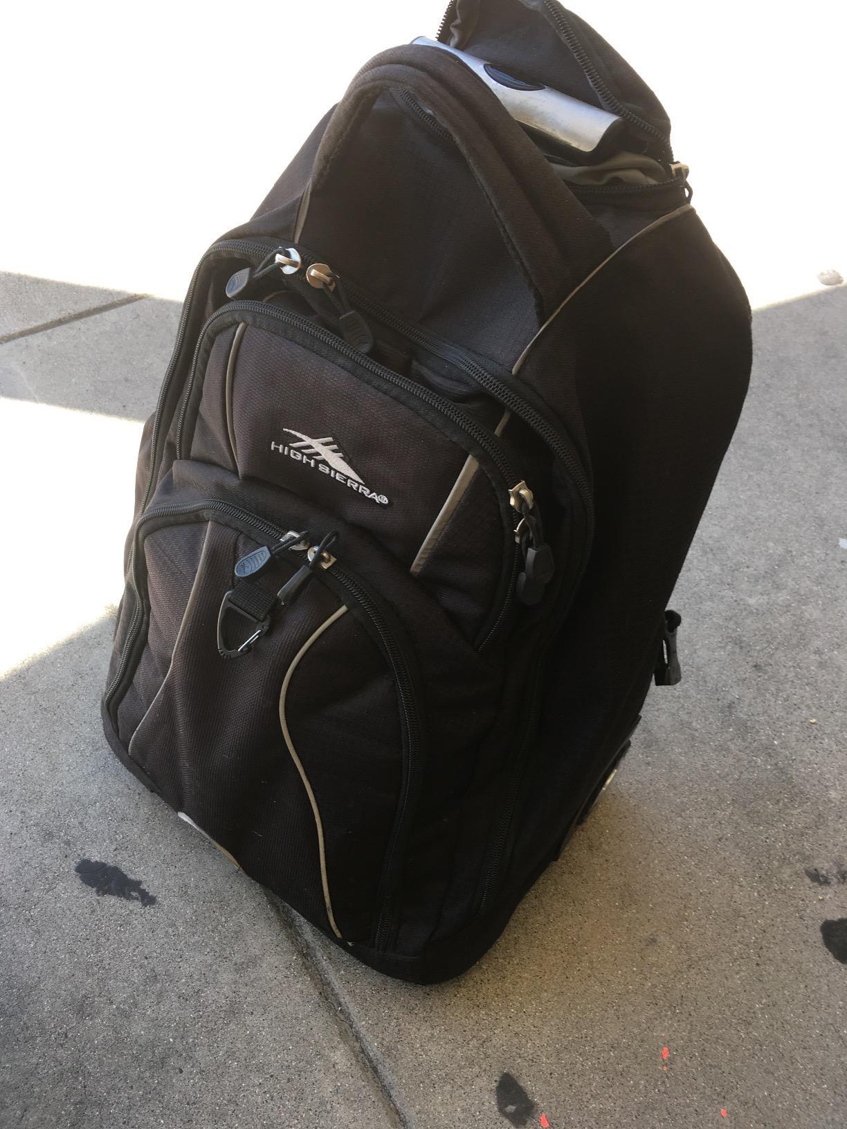 High Sierra Freewheel Wheeled Laptop Backpack, Black, 20.5 x 13.5 x 8-Inch customer photo 2