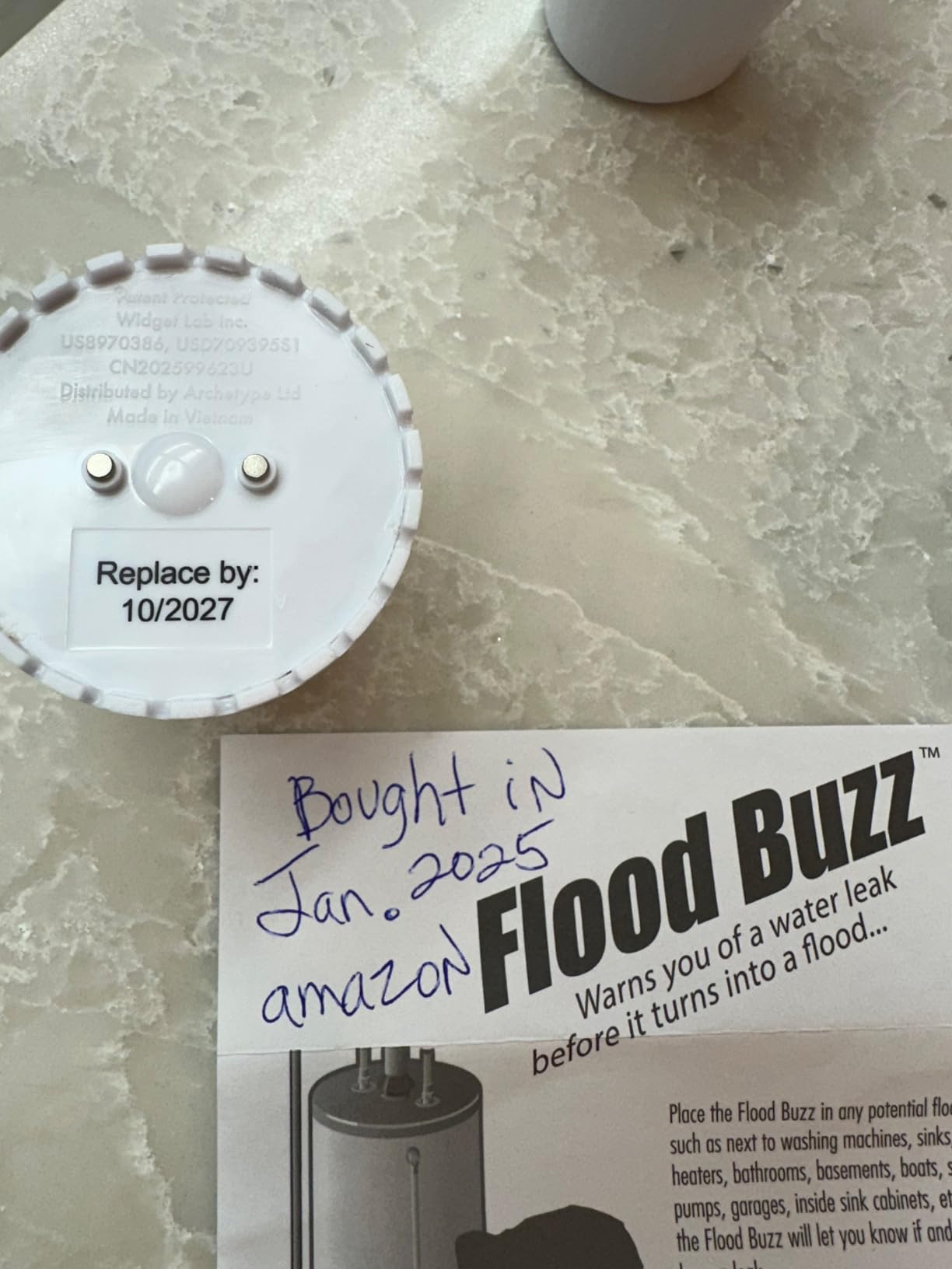 Flood Buzz Small Water Leak Detectors for Homes & Businesses - 6-Pack customer photo 1