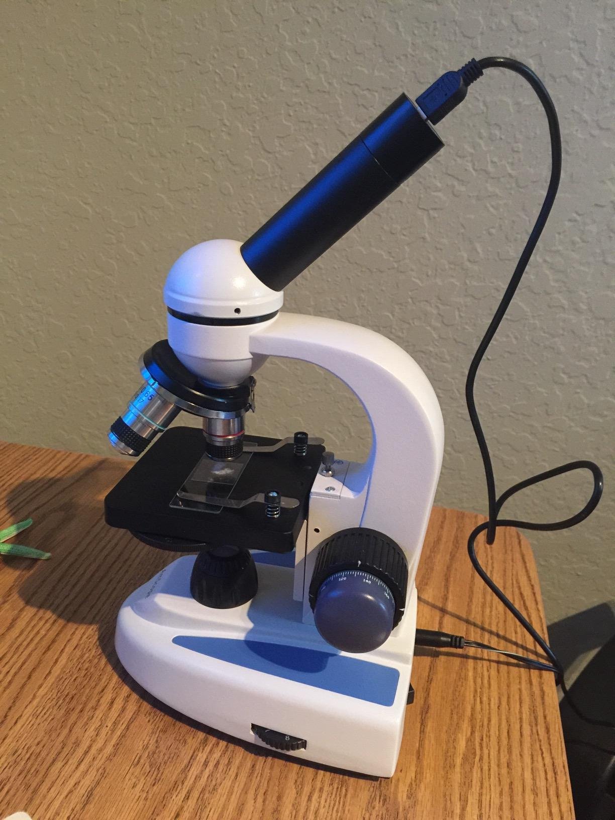 AmScope Rotating Monocular Compound Microscope, 40X-1000X Magnification customer photo 1