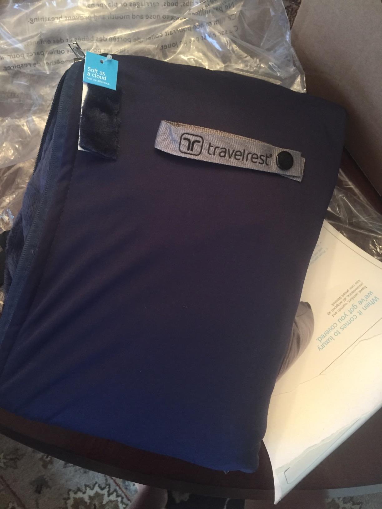 TRAVELREST 4-in-1 Travel Blanket - Comfort for Long Travel - Blue Regular customer photo 2