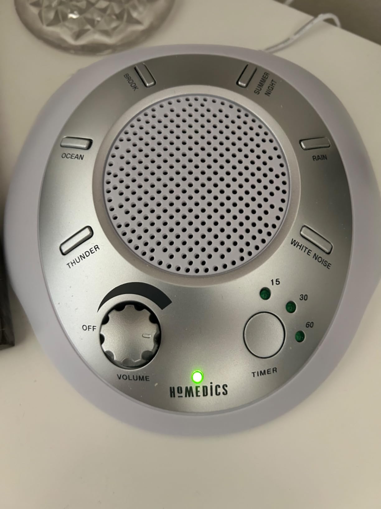 Homedics SoundSleep White Noise Sound Machine, Silver customer photo 1