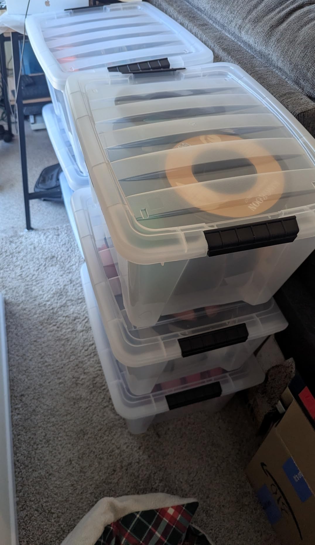 IRIS USA 6-Pack 54 Quart Storage Bins with Lids, Clear customer photo 2