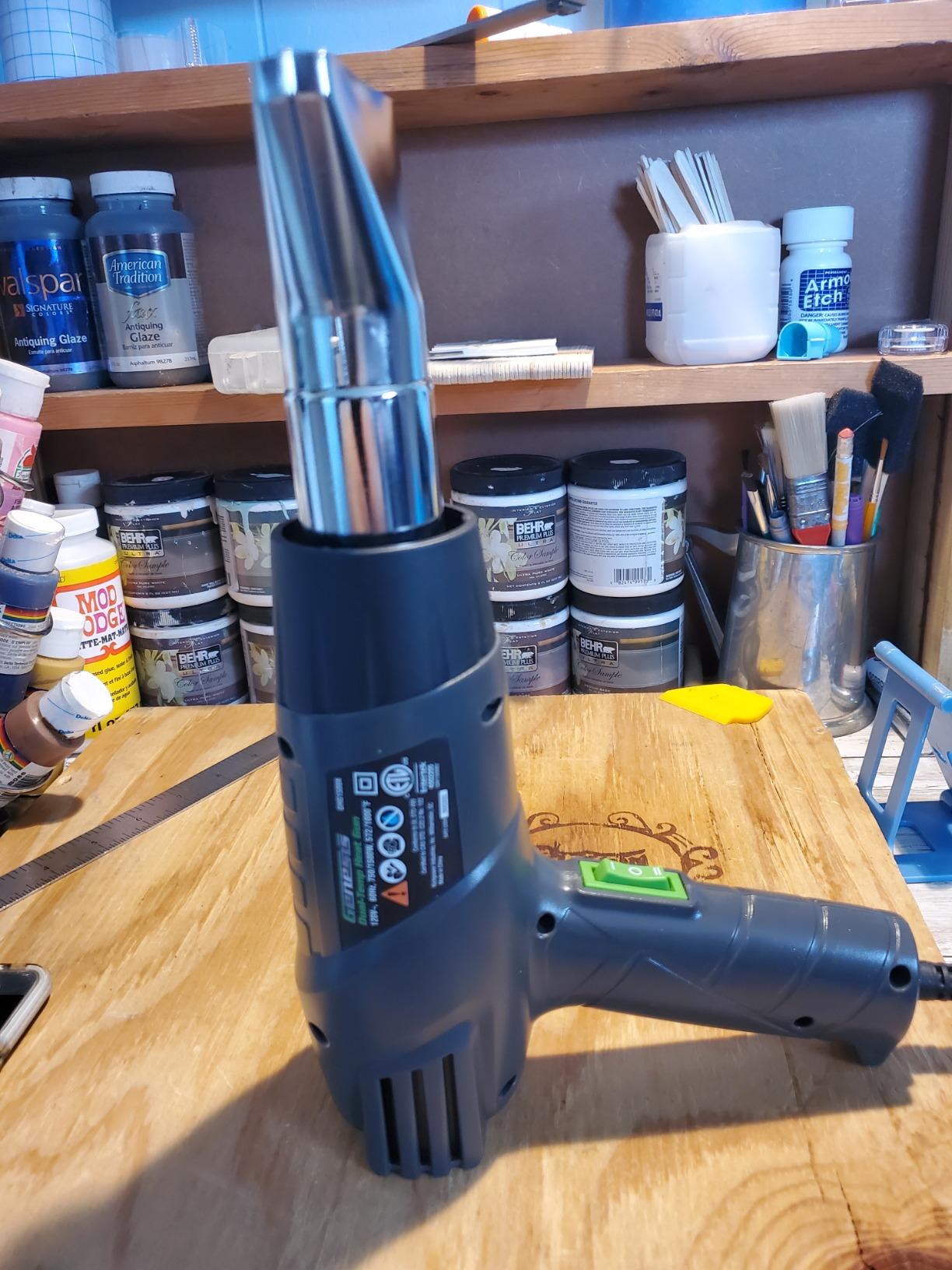 Genesis GHG1500A Dual Temperature Heat Gun Kit With Fast Heat High And Low Settings 572F/1000F, Air Reduction Nozzle, Reflector Nozzle, And Two Deflector Nozzles with 2 Year Warranty customer photo 1
