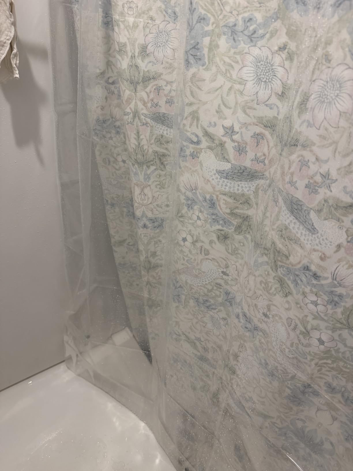 LiBa Shower Curtain PEVA 8G, 72x72 Inch Waterproof Clear customer photo 2