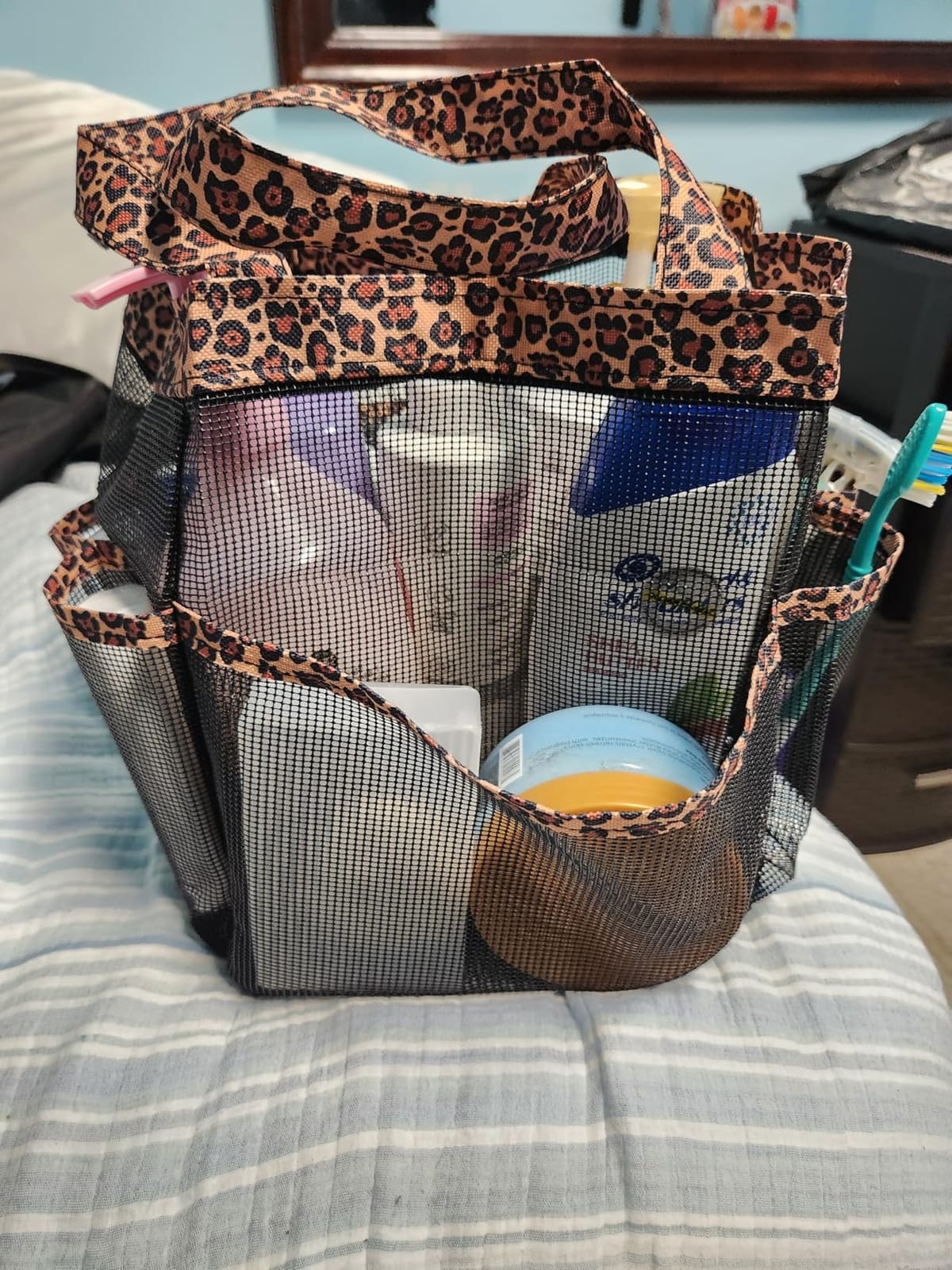 Mesh Shower Caddy Portable - 9 Pockets for College Dorm Room Essential customer photo 1
