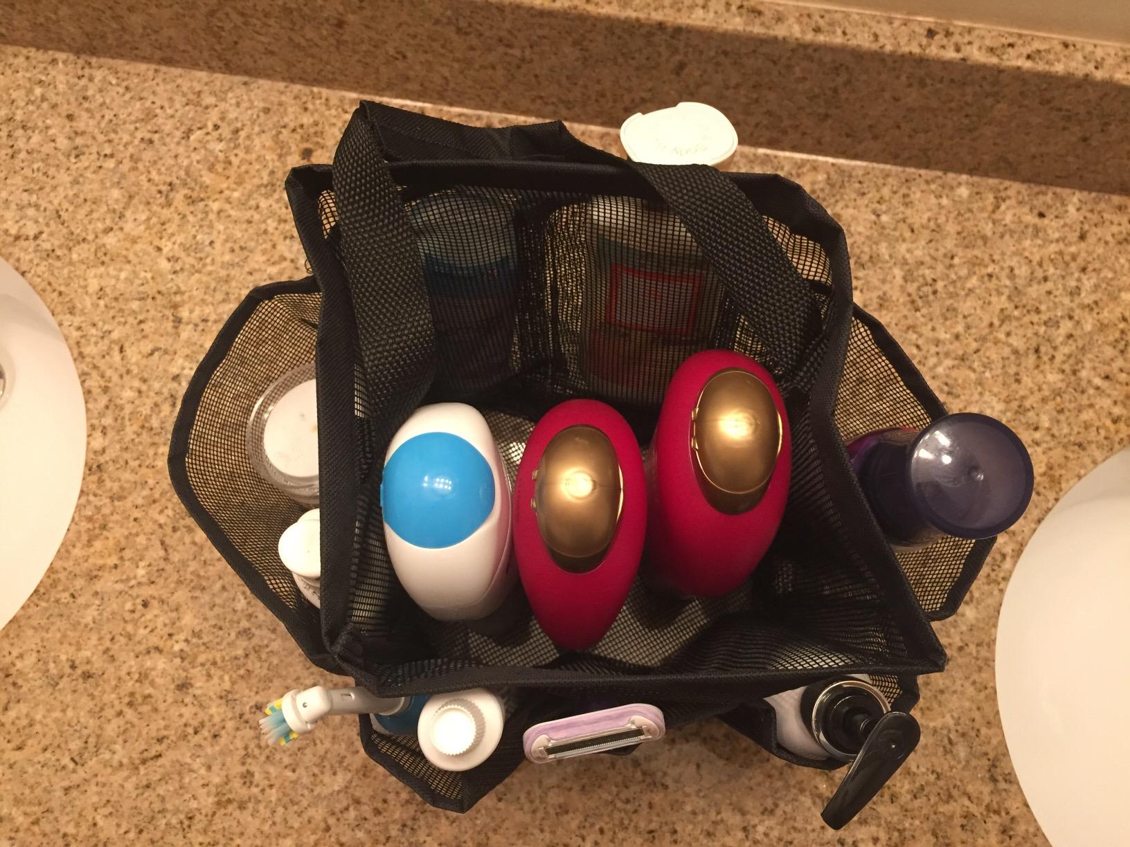 Mesh Shower Caddy Portable - 9 Pockets for College Dorm Room Essential customer photo 2