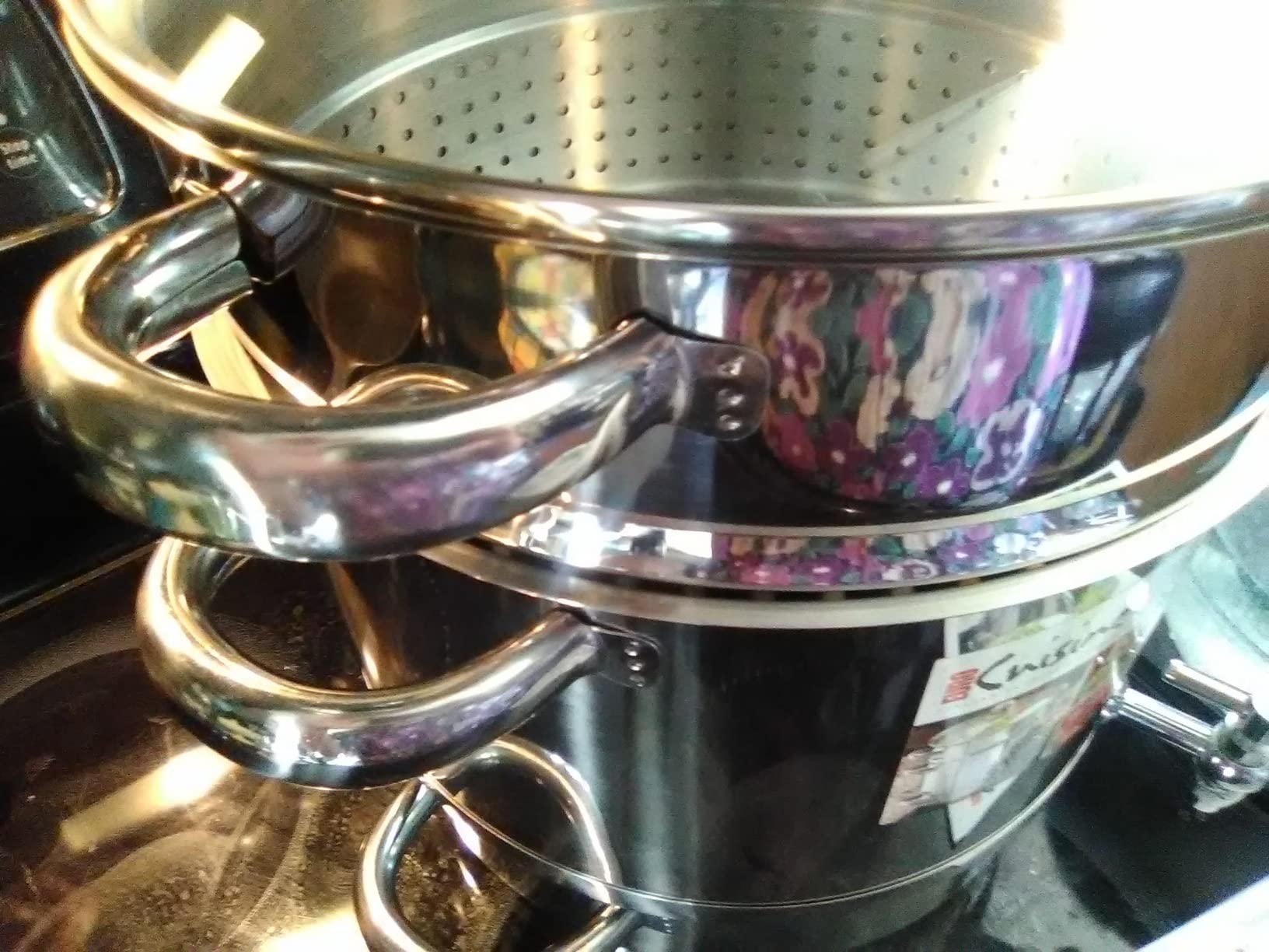 Euro Cuisine EC9500 Stove Top Steam Juicer, Stainless Steel Steam Juice Extractor, 5 Qt. Water Reservoir, 8 Qt. Juice Container with Spigot, 8 Qt. Steamer Basket, Glass Lid - Steam Juicer for Canning customer photo 2