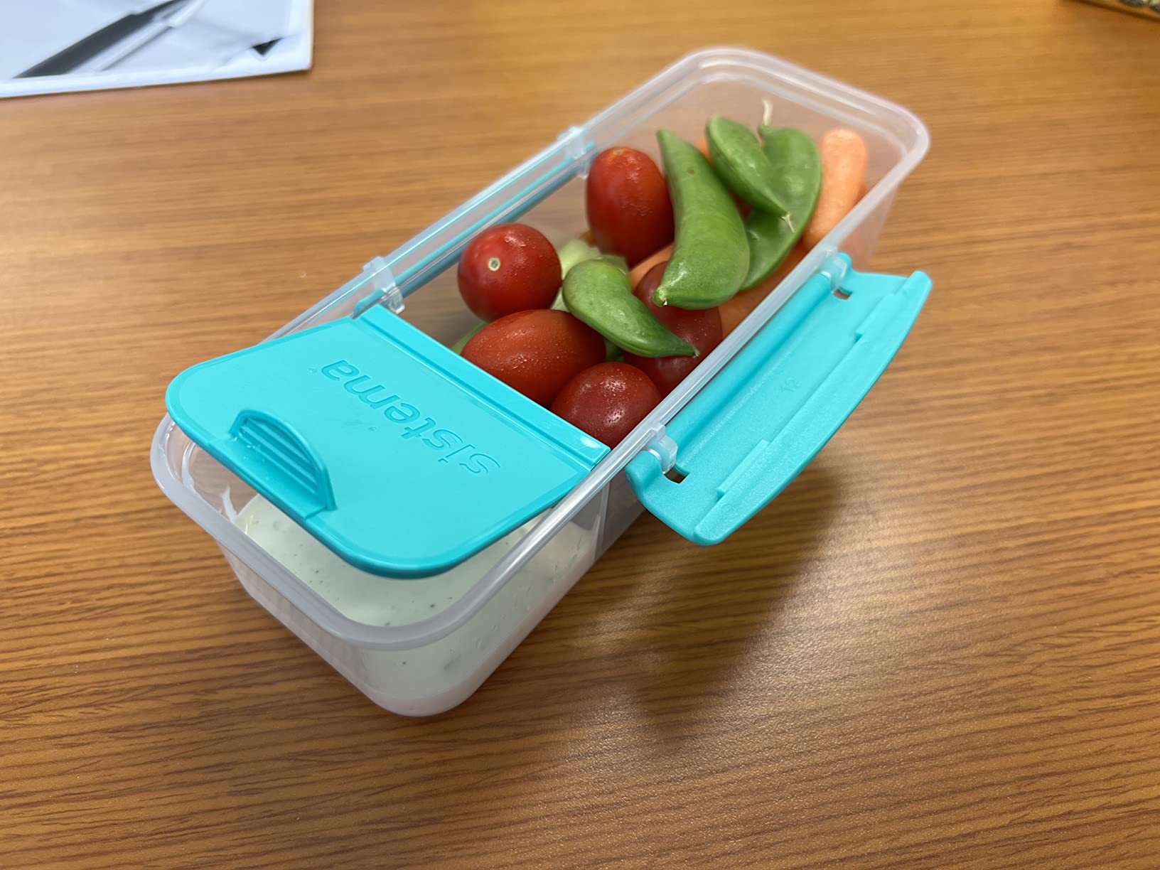 Sistema Snack Attack To Go Snack and Dip Container, 13.6 oz customer photo 1