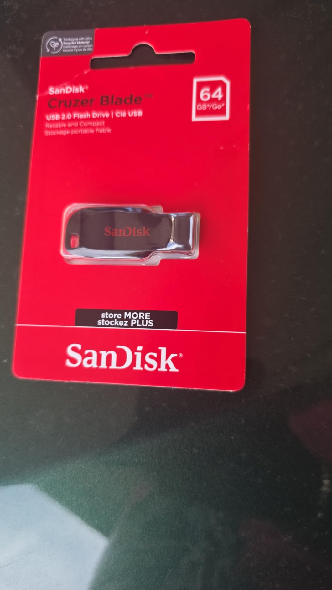 SANDISK 128GB Cruzer Blade USB 2.0 Flash Drive - SDCZ50-128G-B35 customer photo 2