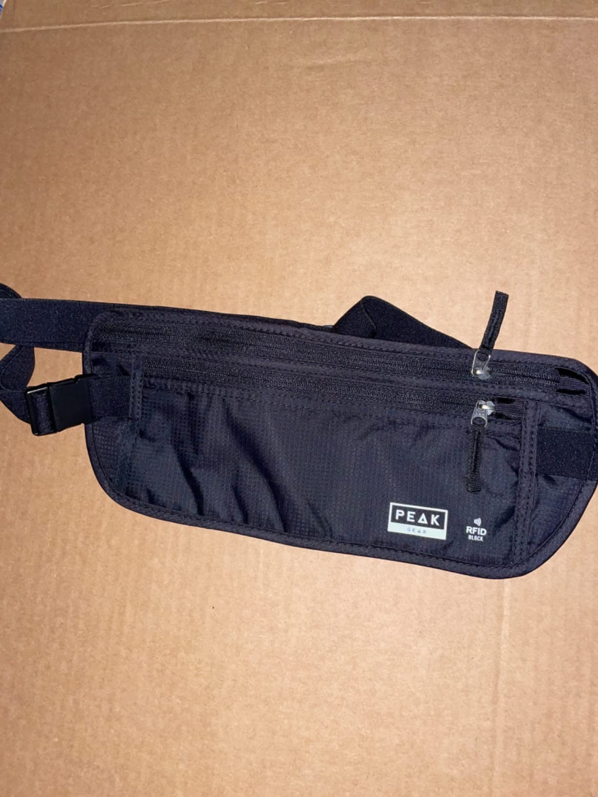 Peak Gear Travel Money Belt. Premium Quality Travel Wallet with RFID Blocking Fabric to Protect Credit Cards, Passports and Documents. Exclusive Theft Protection and 2 Recovery Tags | Beige customer photo 1