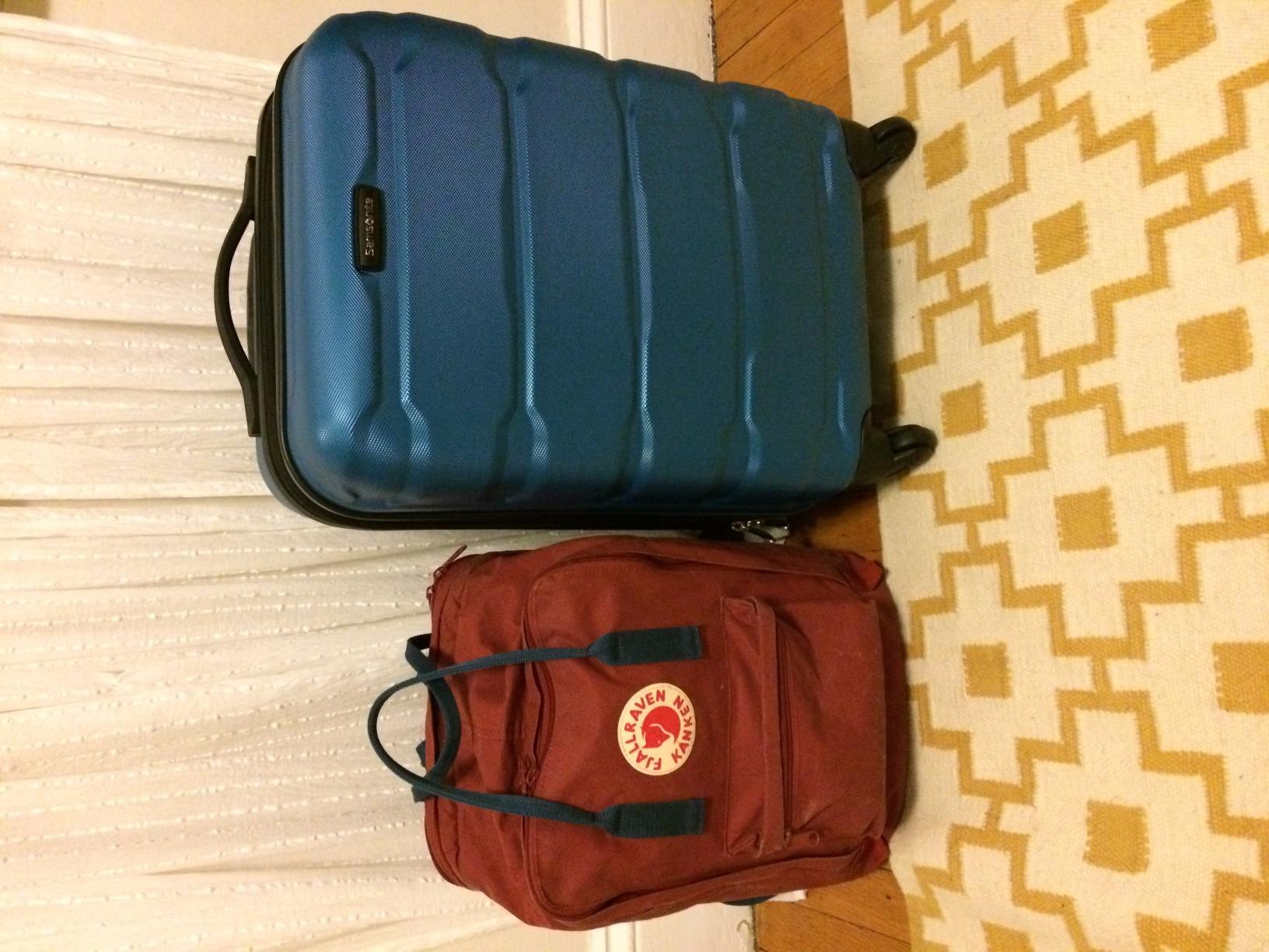 Samsonite Omni PC Hardside Expandable Luggage with Spinner Wheels, Teal, Checked-Medium 24-Inch customer photo 2