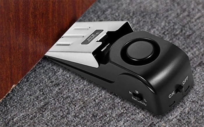 EMDMAK Door Stop Alarm with 120DB Siren Door Stop for Home & Travel (Black) (Pack of 2) customer photo 1
