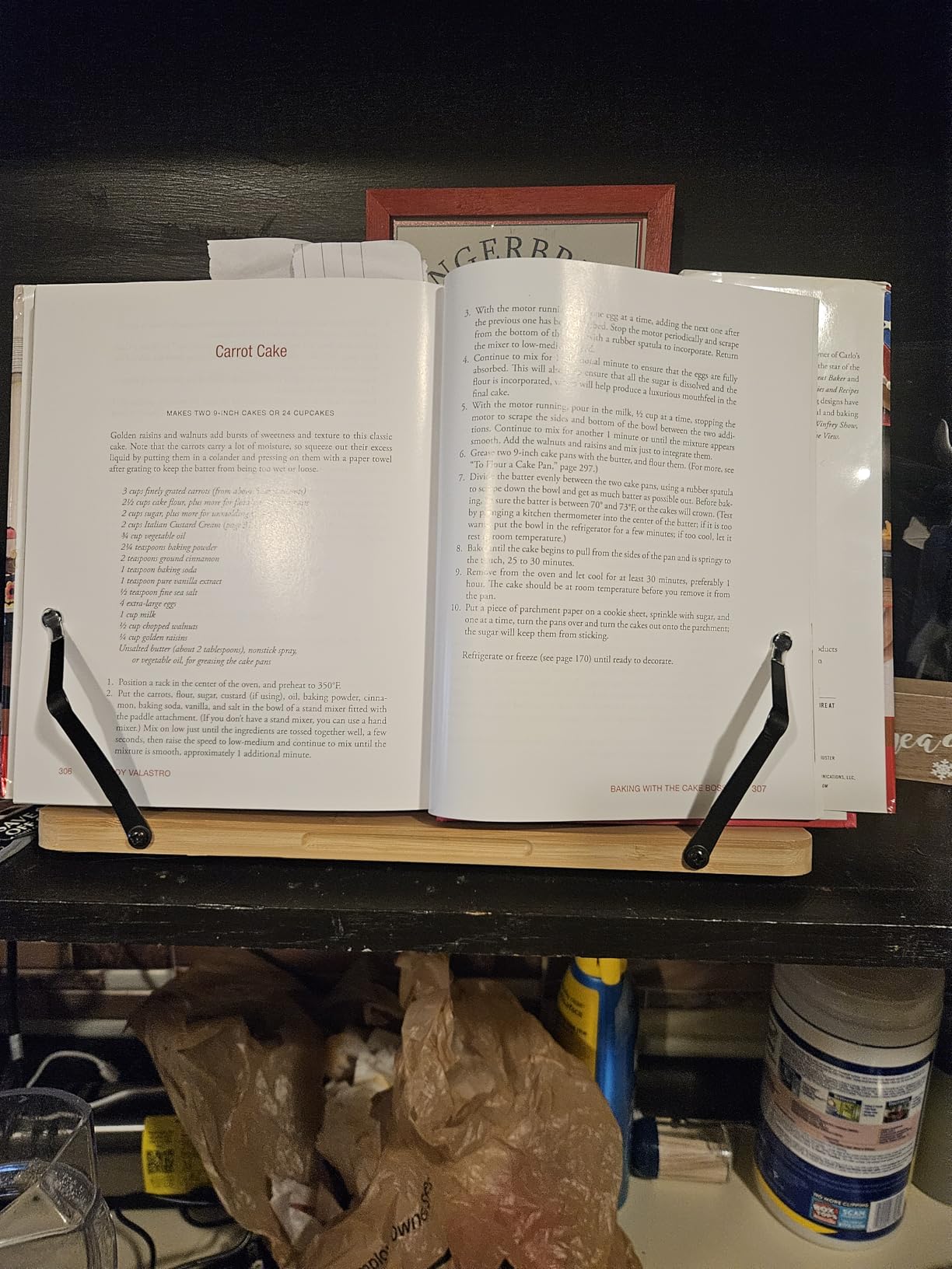 Readaeer Bamboo Book Stand, Large Book Holder with 6 Adjustable Height, Foldable Cookbook Stand Desktop Document Holder for Kitchen & Office (13.4 x 9.3 Inch) customer photo 1