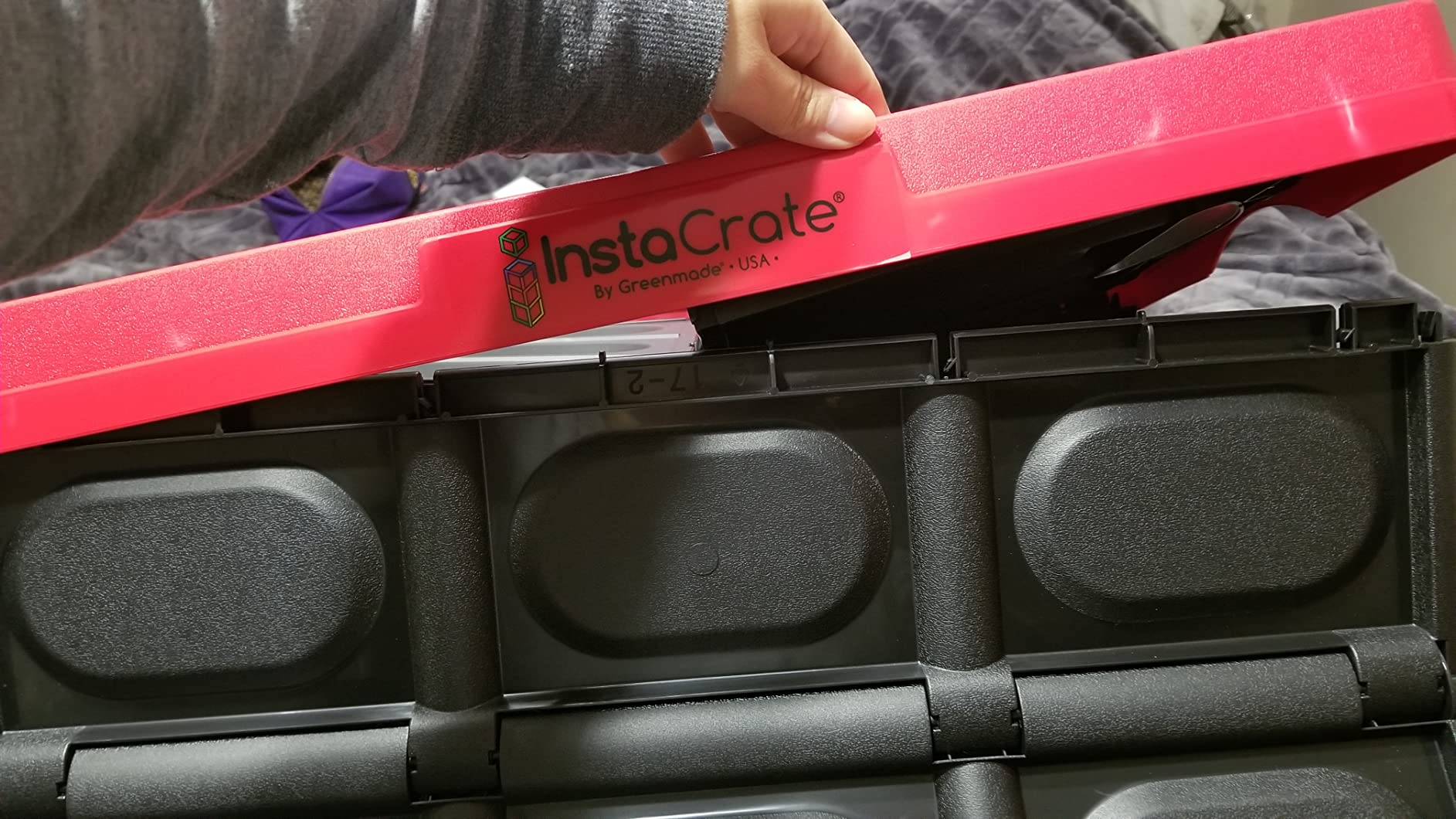 GREENMADE InstaCrate Collapsible Storage Container, 12 gal, Red/Black customer photo 2