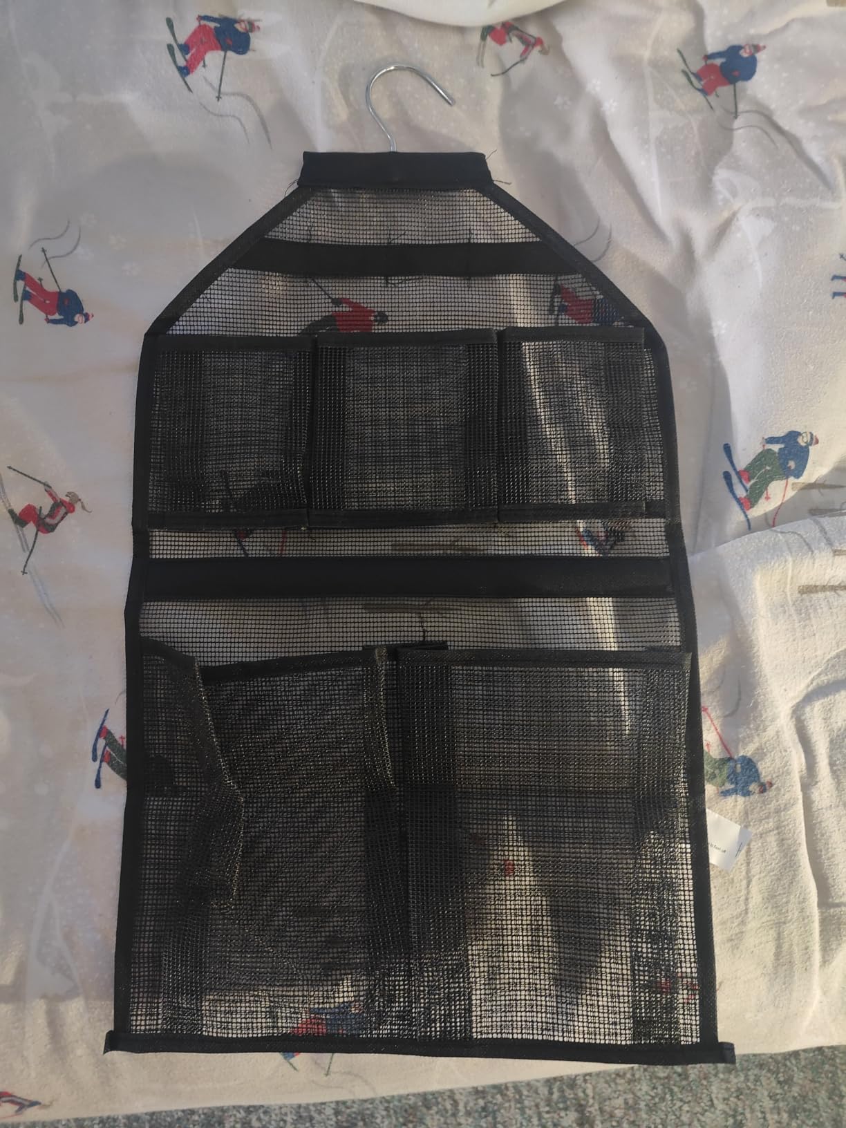 MISSLO Bathroom Shower Organizer Mesh Hanging Shower Caddy with Rotatable Hanger (Black) customer photo 1