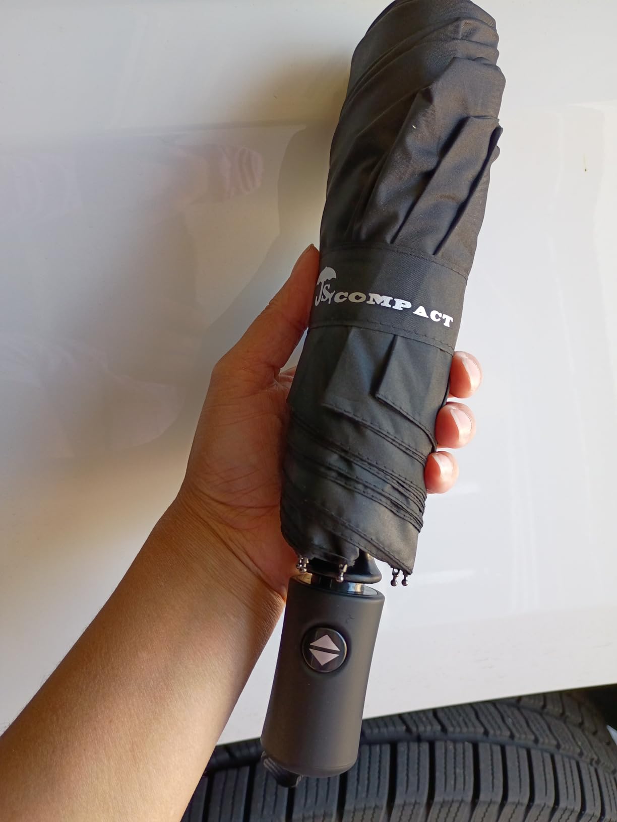SY COMPACT Travel Umbrella - Windproof Automatic Compact Umbrellas for Rain customer photo 2