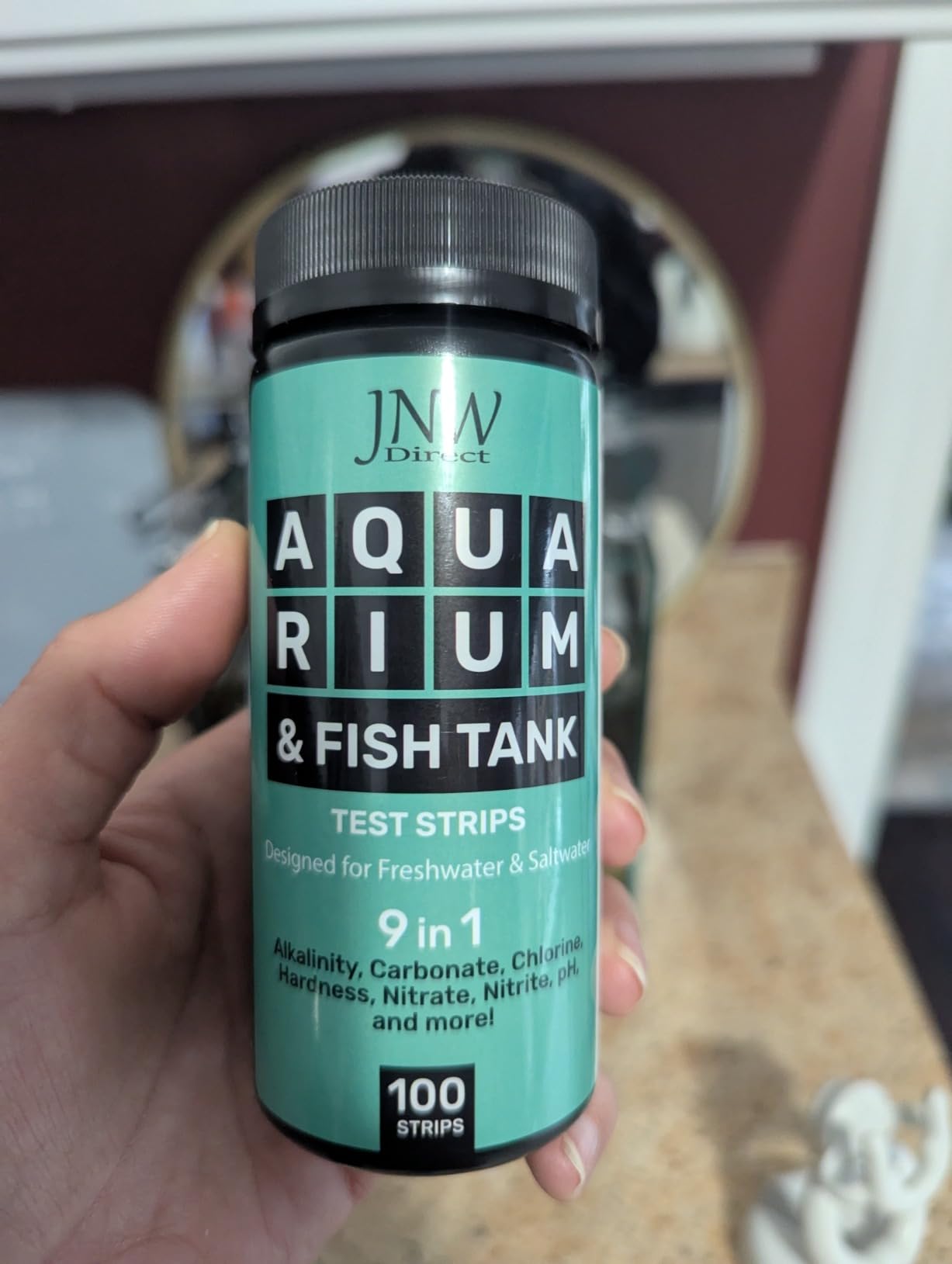 Aquarium Test Strips - 9-in-1 Aquarium Test Kit with eBook - Aquarium Water Test Kit with Quick and Accurate Fish Tank Test Strips - 100 Test Strips by JNW Direct customer photo 1