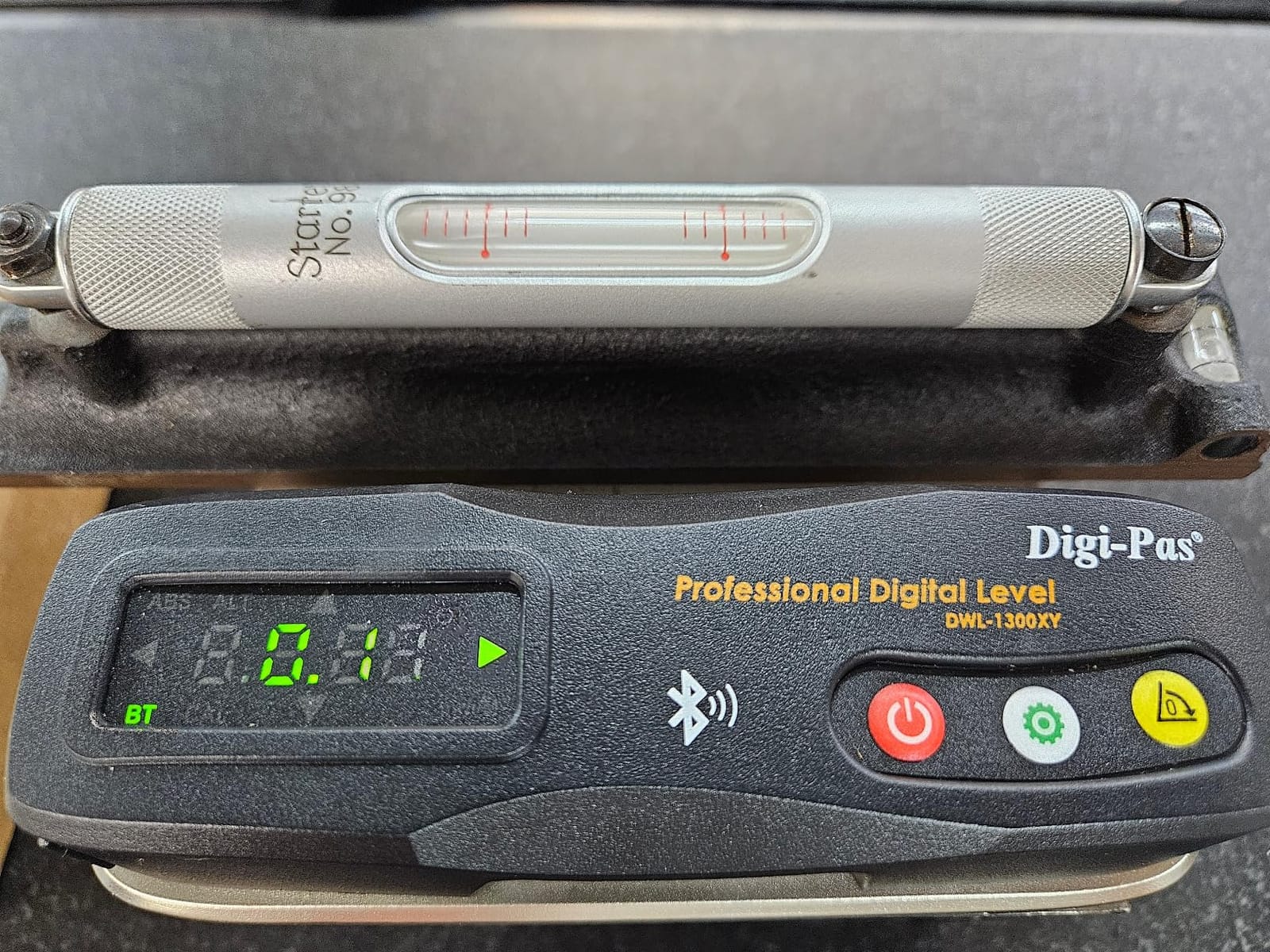 Digi-Pas 2-Axis Smart Machinist Digital Level DWL1300XY Bluetooth 0.002