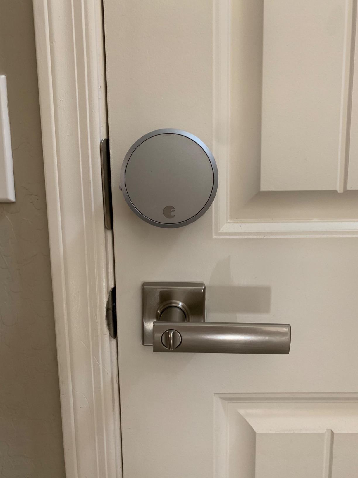 August Home Smart Lock Pro + Connect Hub - Wi-Fi Smart Lock for Keyless Entry - Works with Alexa, Google Assistant, and more – Silver customer photo 1