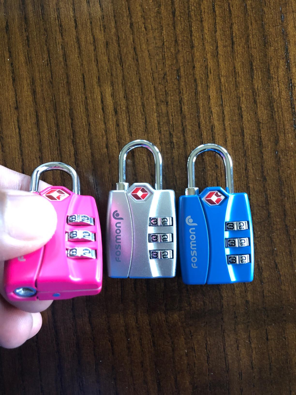 Fosmon TSA Approved Luggage Locks, 3-Digit Combination Padlock, 4 Pack customer photo 1