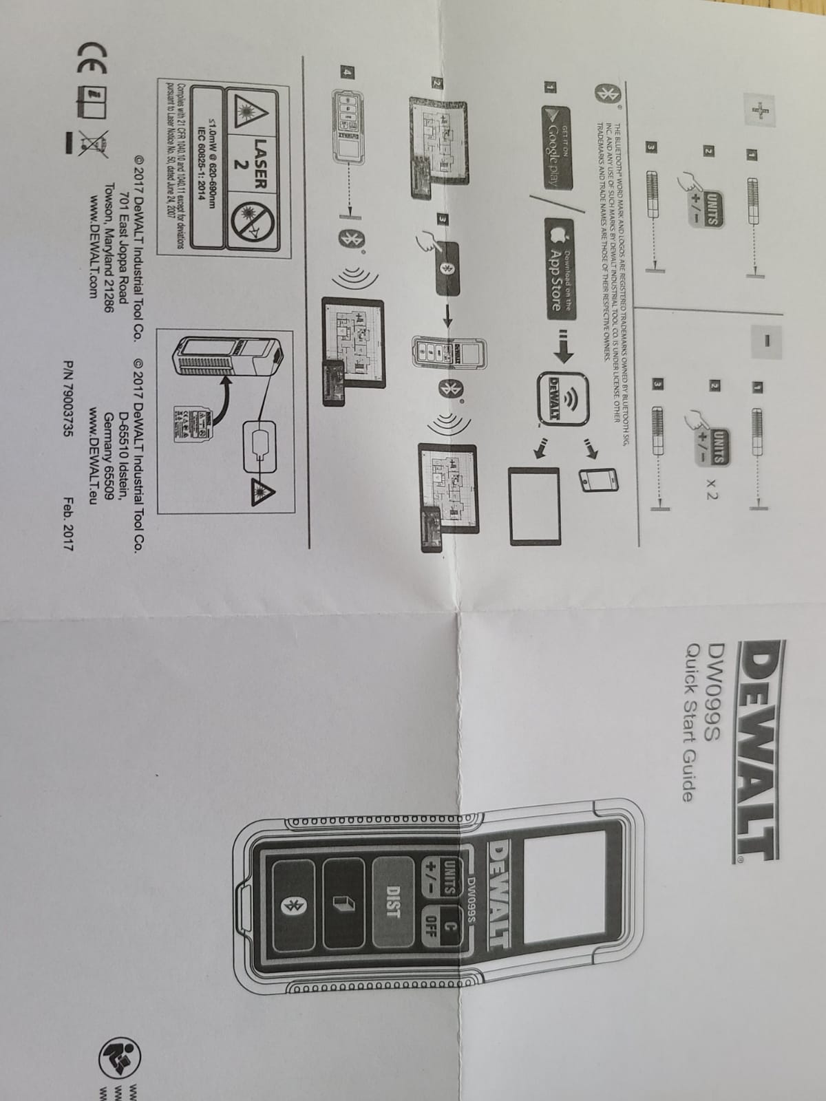 DEWALT Laser Measure Tool/Distance Meter, 100-Feet with Bluetooth (DW099S) customer photo 2