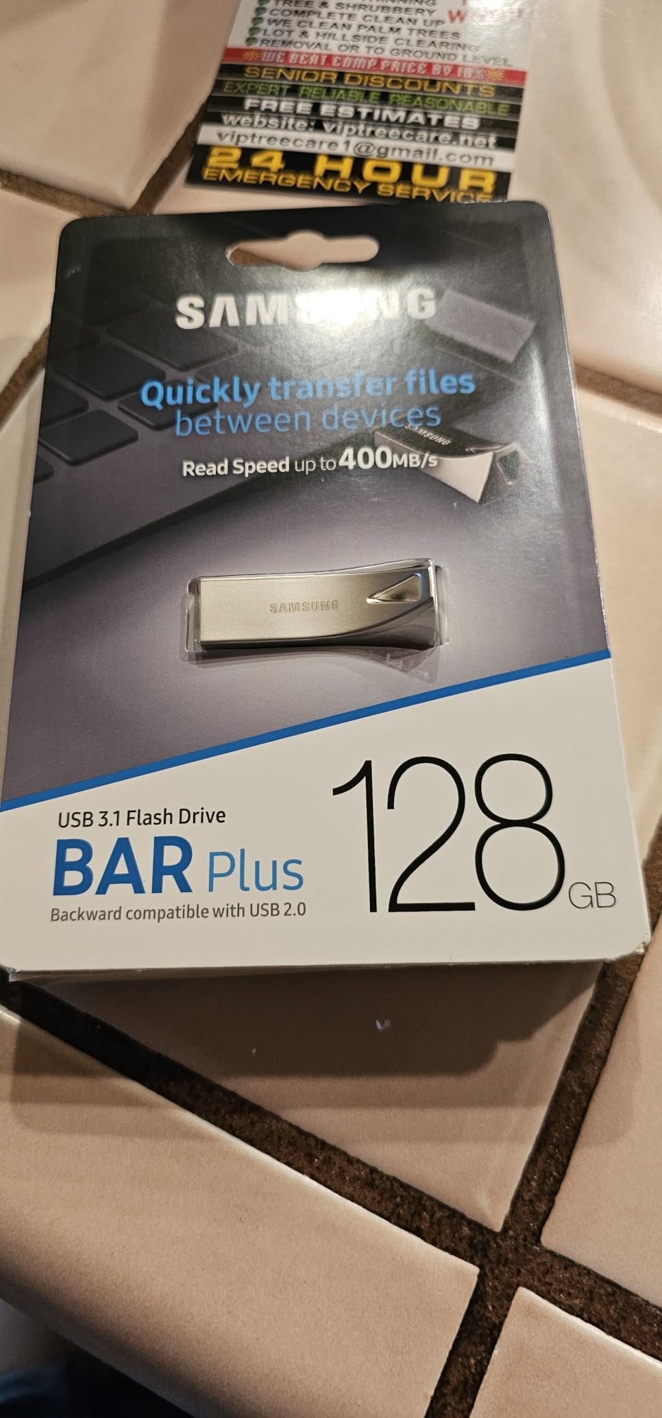 SAMSUNG BAR Plus 3.1 USB Flash Drive, 128GB, 400MB/s, Rugged Metal Casing, Storage Expansion for Photos, Videos, Music, Files, MUF-128BE4/AM, Titan Grey customer photo 2