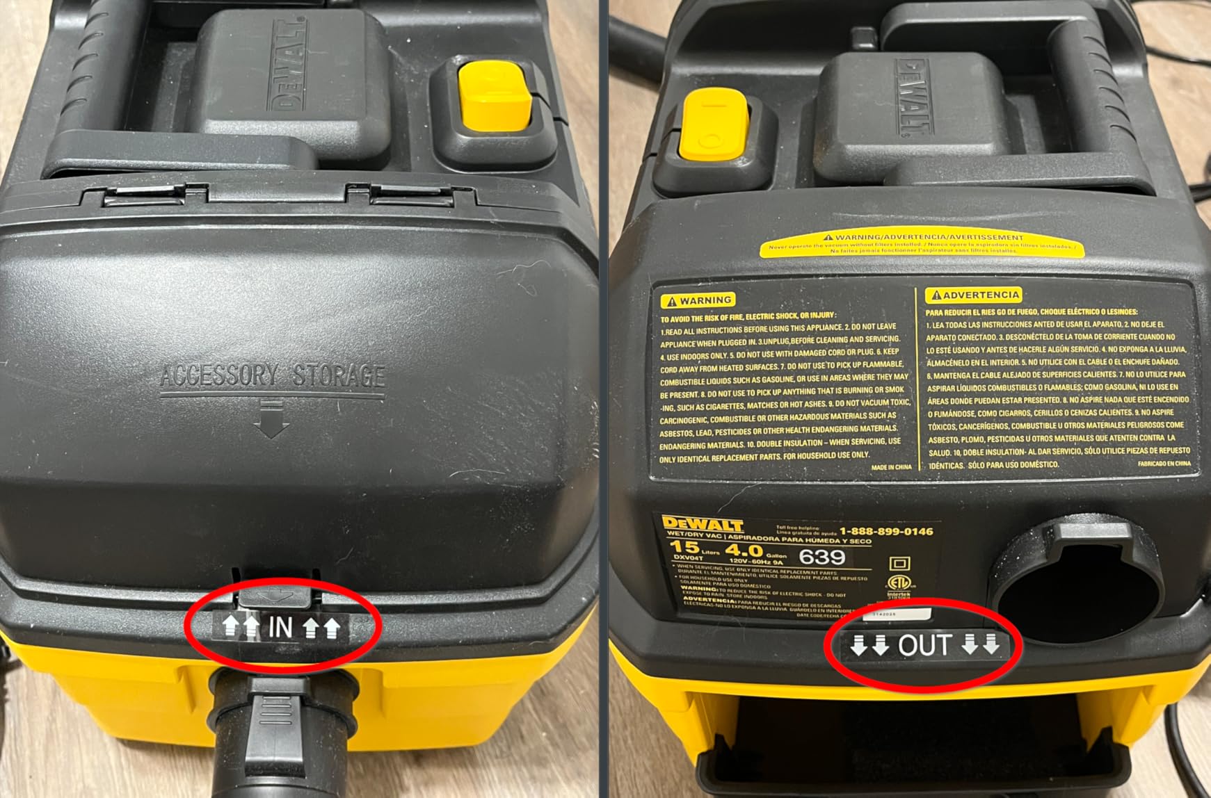 DEWALT 4 Gal. 5.0 HP Poly Wet/Dry Vacuum with Hose and Accessories DXV04T customer photo 1