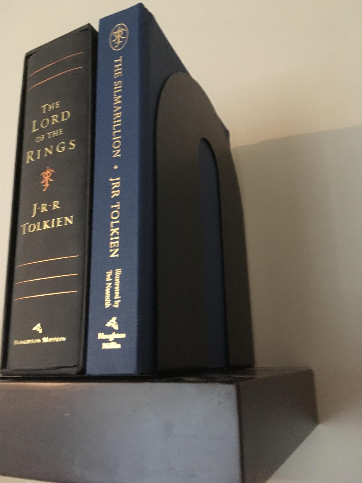Officemate Heavy Weighted Metal Bookends Set of 2, 10-Inch Steel Book Ends for Shelves, Non-Skid Base Book Supports for Books, Binders, and Office Organization, Black customer photo 1