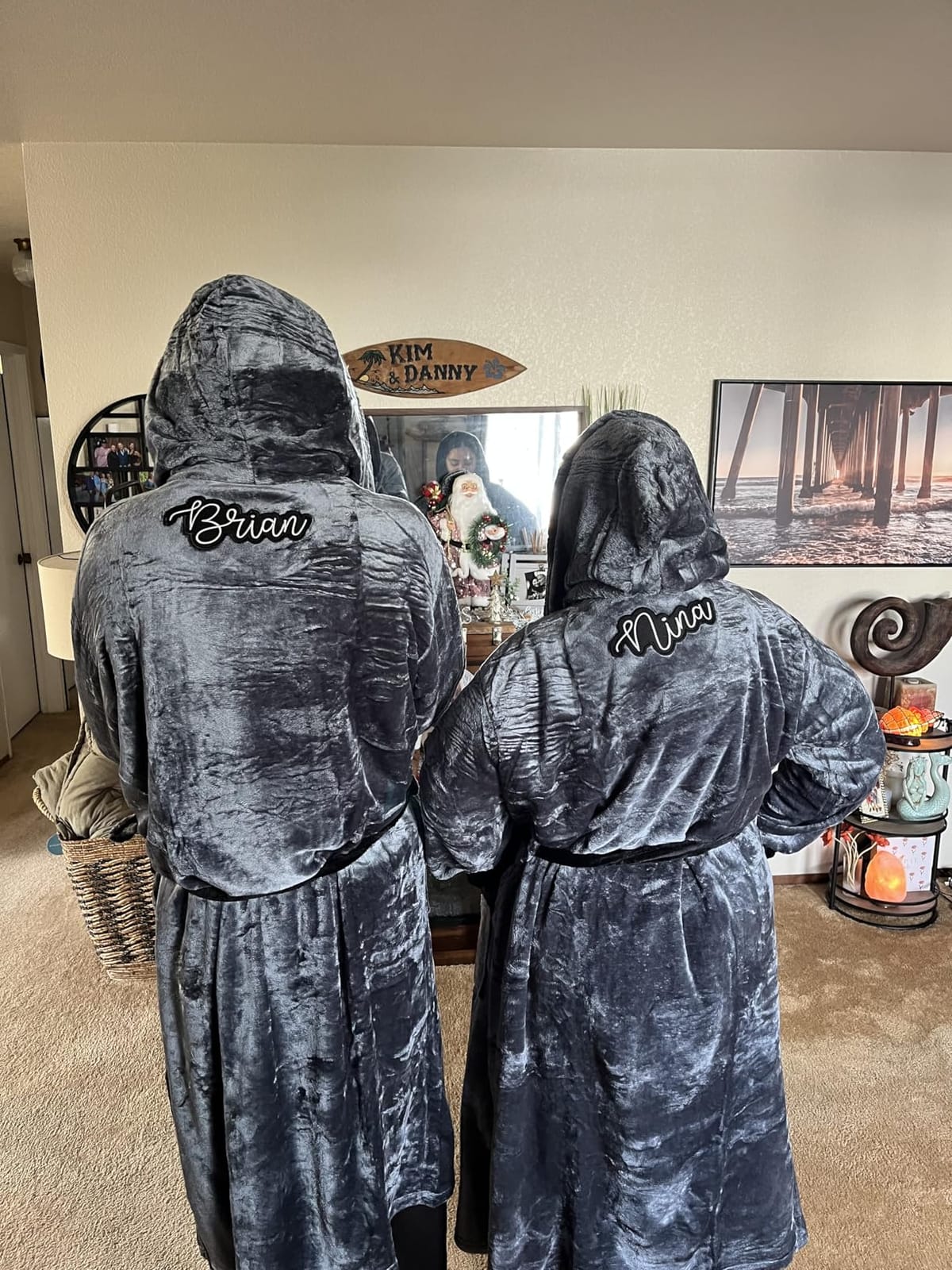 U2SKIIN Mens Hooded Robe, Plush Robes for Men Long Fleece Bathrobe customer photo 1