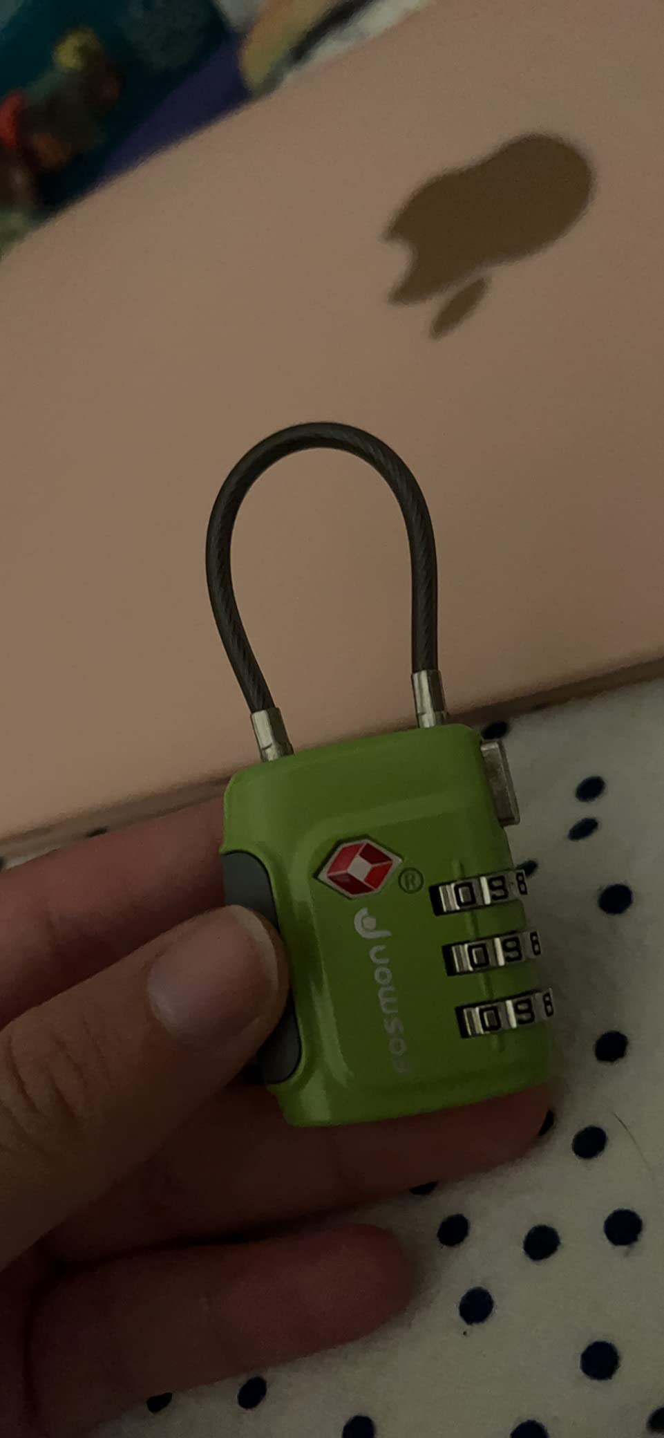 Fosmon TSA Approved Luggage Locks, Cable Suitcase Travel Lock, 3 Digit Long Shackle Combination Padlock, Wire Lock for Gym Locker, Backpack Anti Theft customer photo 2