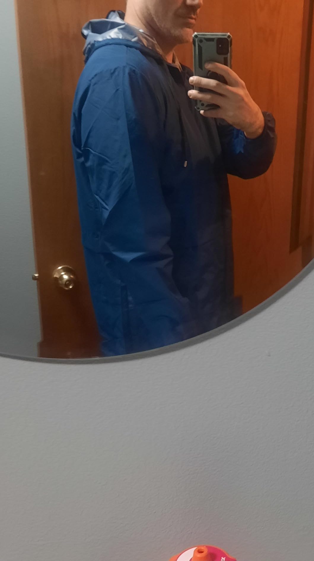 COOFANDY Mens Packable Rain Jacket Lightweight Waterproof Raincoat with Hood Outdoor Rain Gear Travel Hiking Cycling customer photo 1