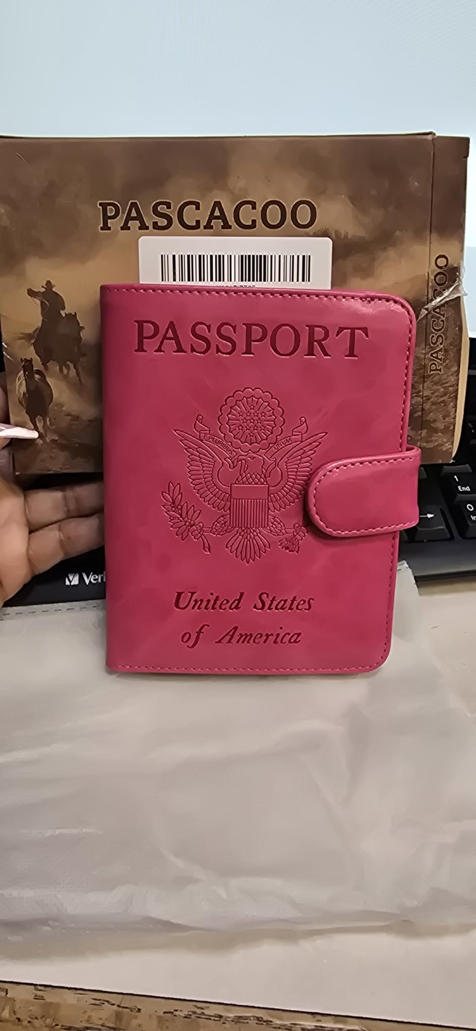 Passport Holder Cover Wallet RFID Blocking, Travel Essentials customer photo 2
