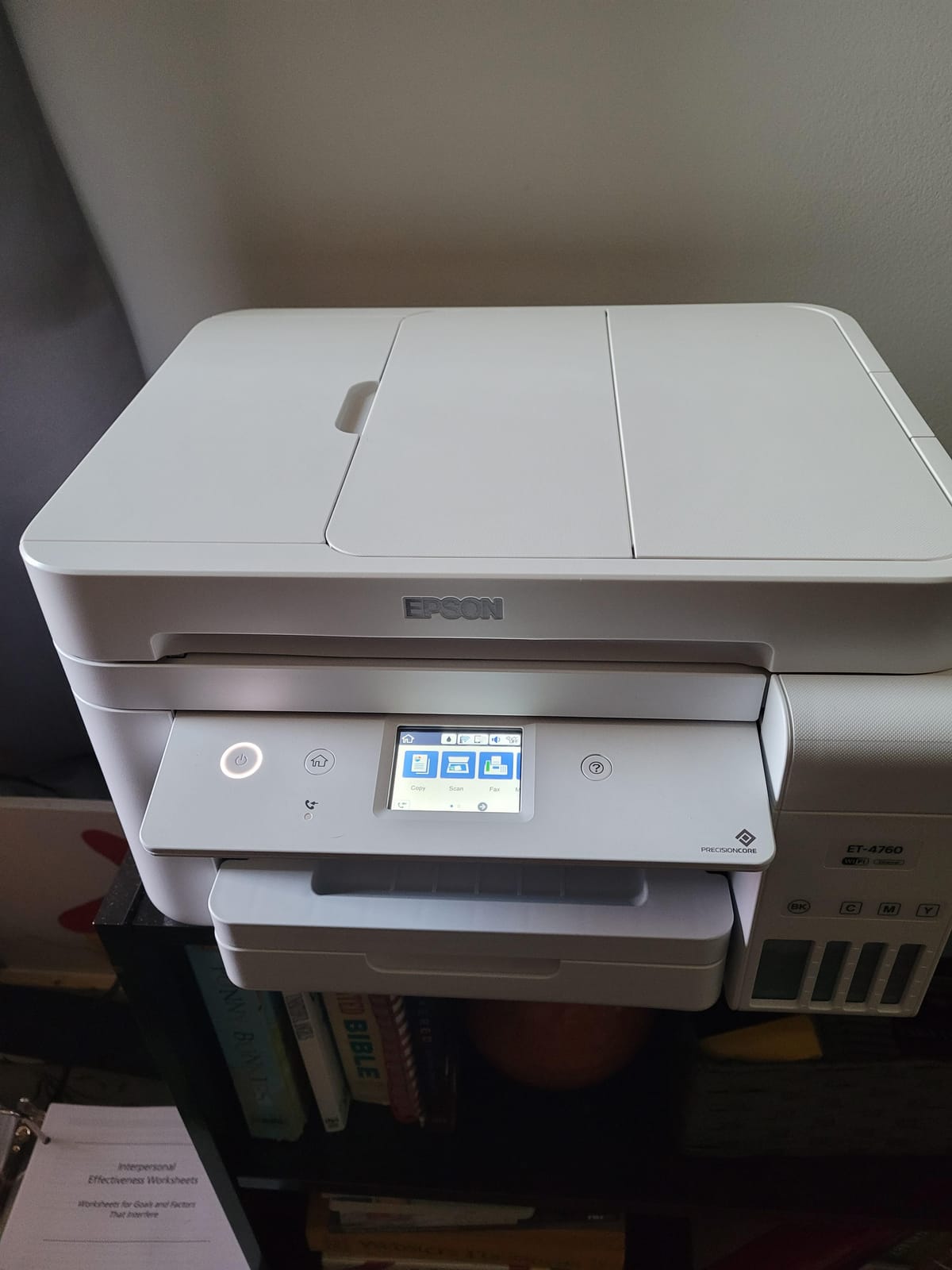 Epson EcoTank ET-3760 Wireless Color All-in-One Cartridge-Free Supertank Printer with Scanner, Copier and Ethernet, Regular customer photo 2
