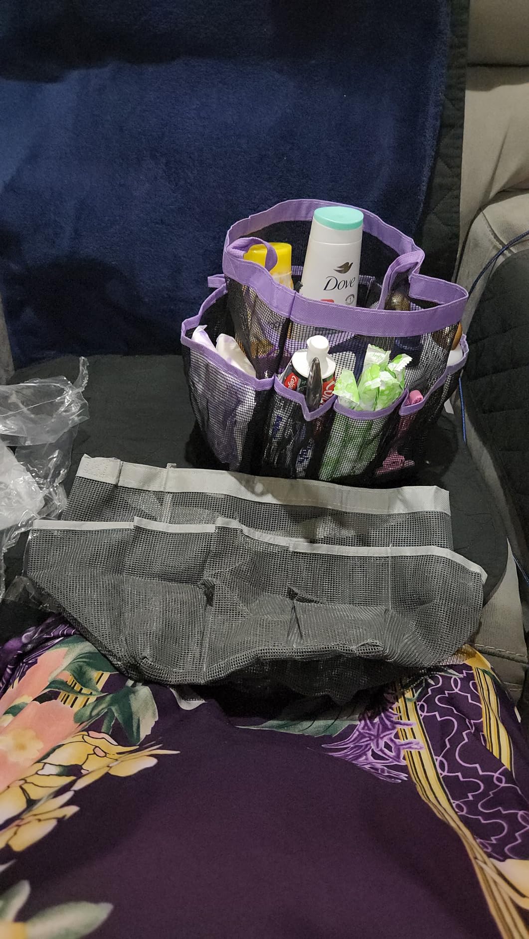 Mesh Shower Caddy Portable - 9 Pockets for College Dorm Room Essential customer photo 2