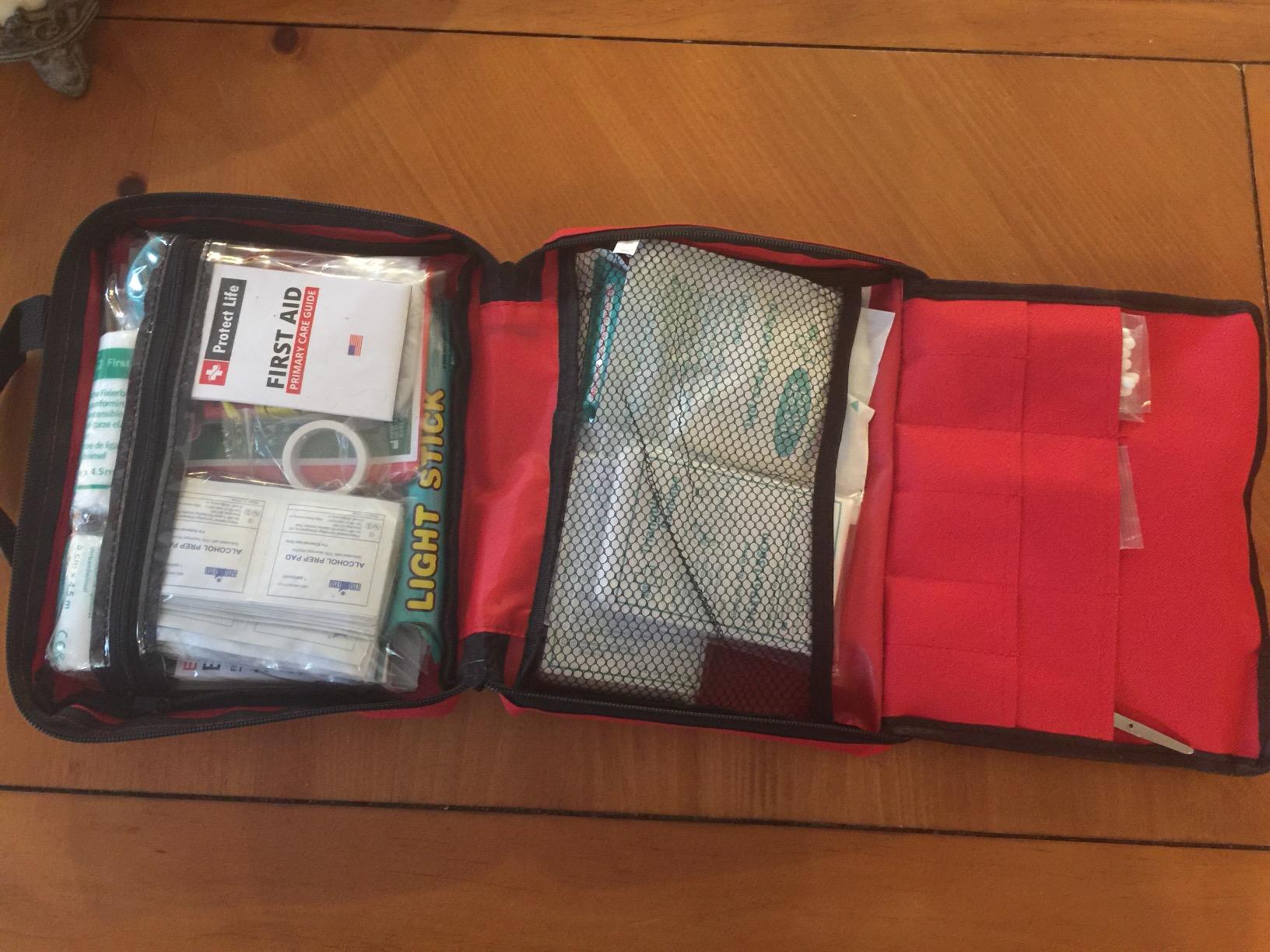 Protect Life Travel First Aid Kit for Car - Small Mini Emergency Kit, 100 Piece Waterproof First Aid Kit for Home, Camping, Boat & Hiking - Includes Emergency Blanket & First Aid Guide customer photo 2