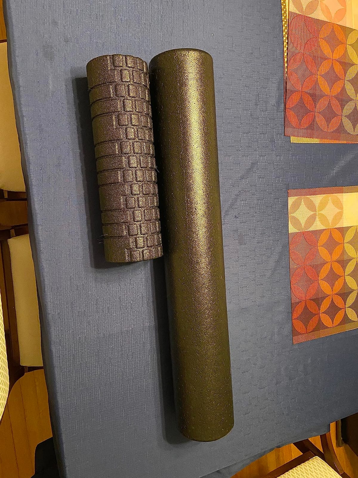 The Original Body Roller - High Density Foam Roller Massager for Deep Tissue Massage of the Back and Leg Muscles - Self Myofascial Release of Painful Trigger Point Muscle Adhesions (Blue) customer photo 2