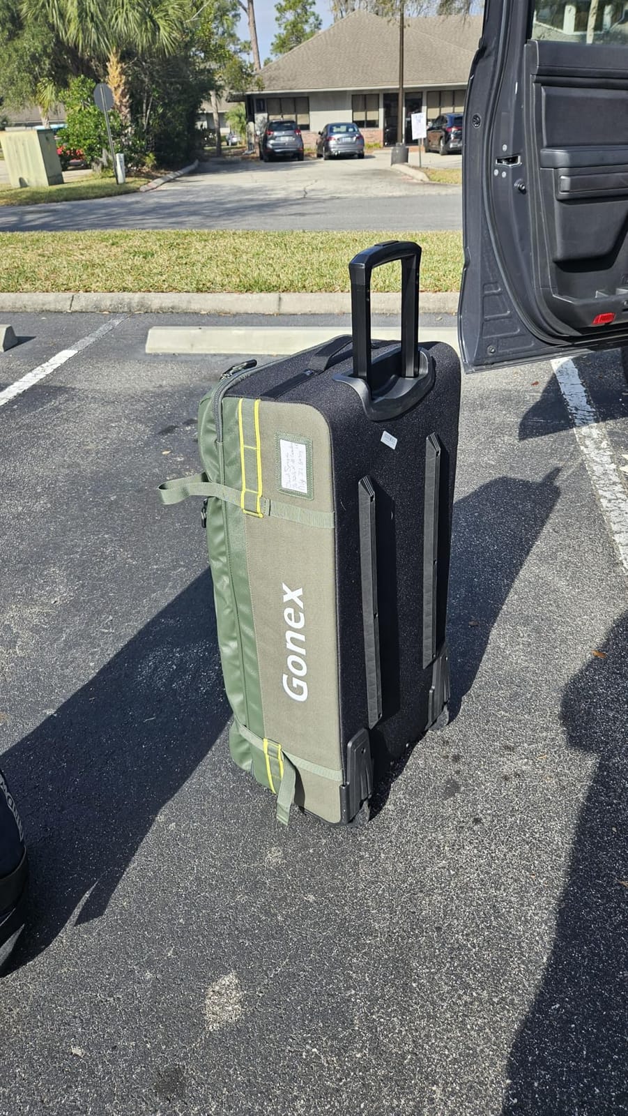 Gonex Rolling Duffle Bag with Wheels, Waterproof PVC Luggage, 25 in, Olive customer photo 1