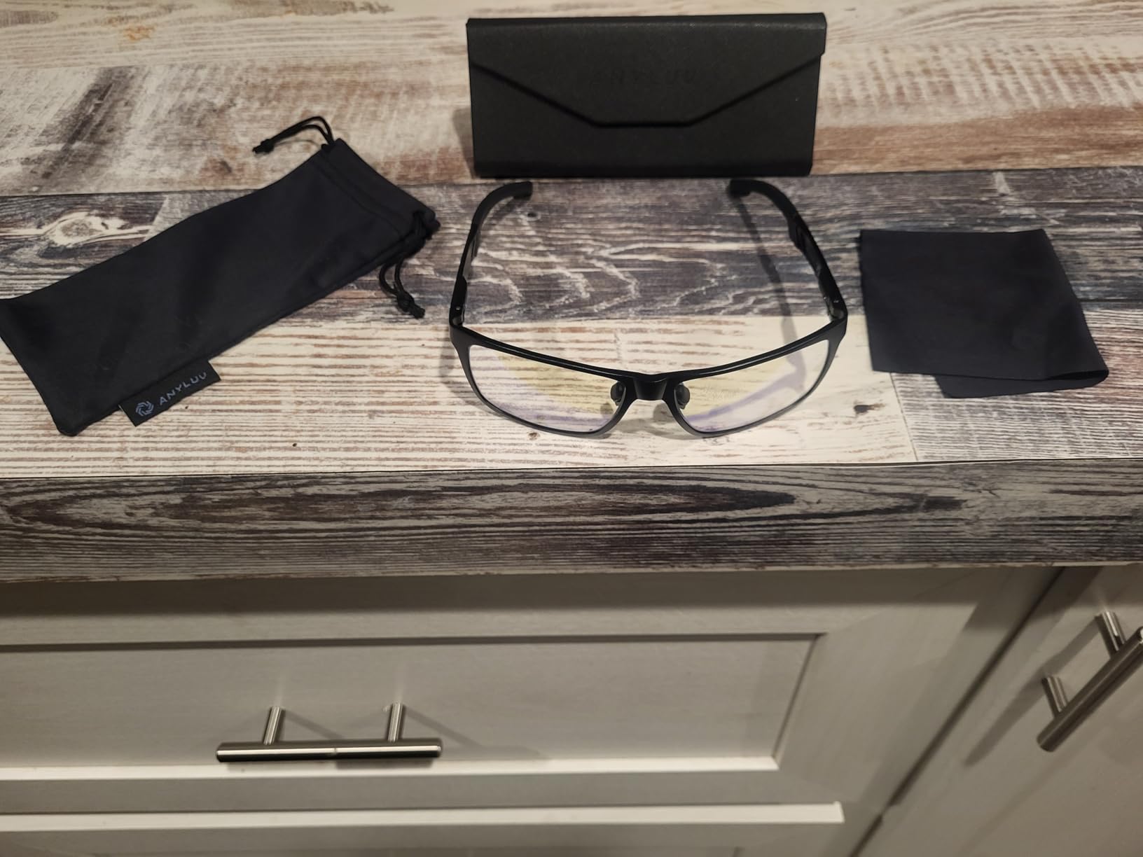 ANYLUV Blue Light Blocking Glasses Men Computer Gaming Glasses Lightweight Al-Mg Metal Anti Eyestrain Eye Protection customer photo 1