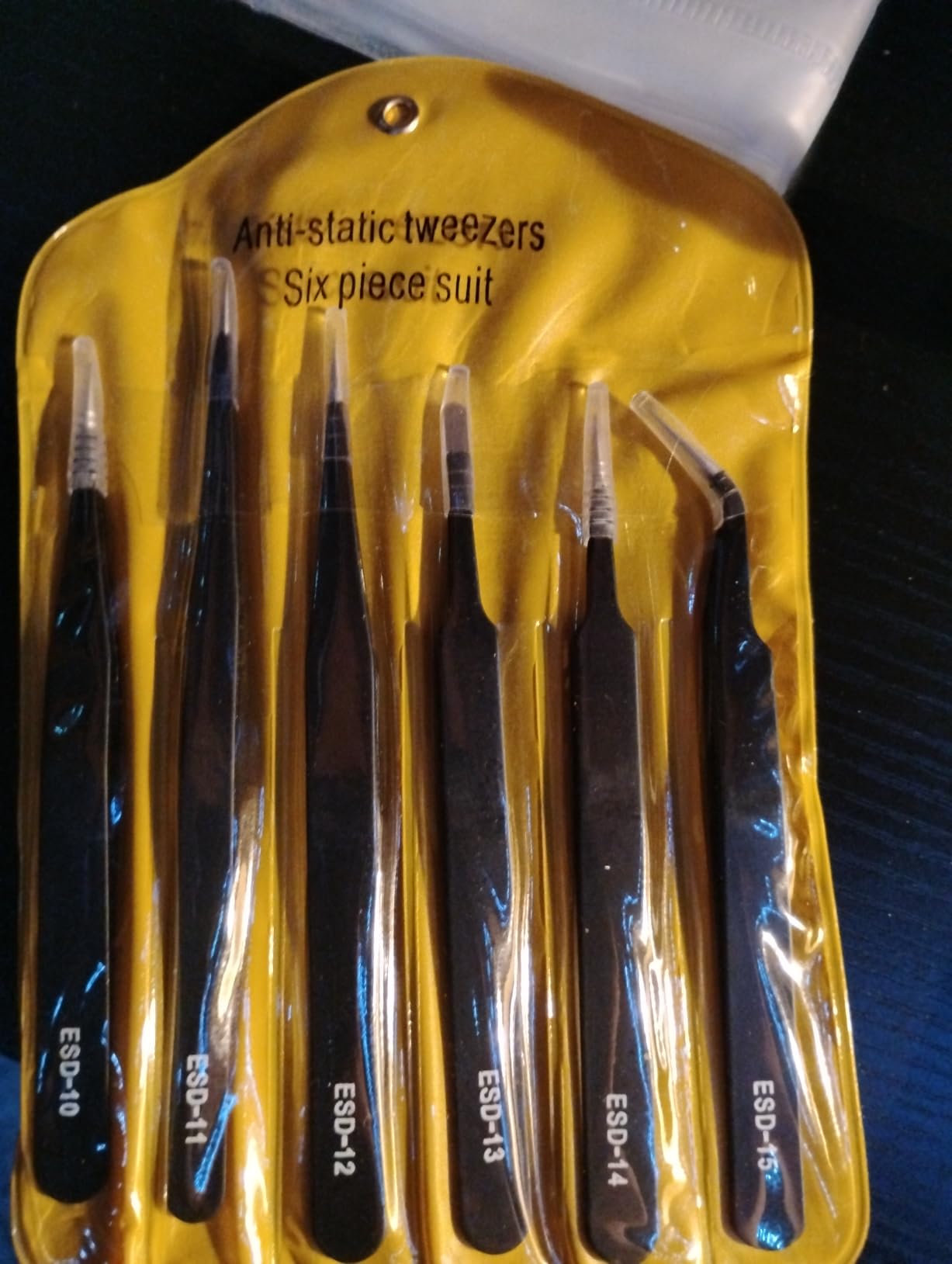 6PCS Precision Tweezers Set, Upgraded Anti-Static Stainless Steel Tweezers customer photo 2