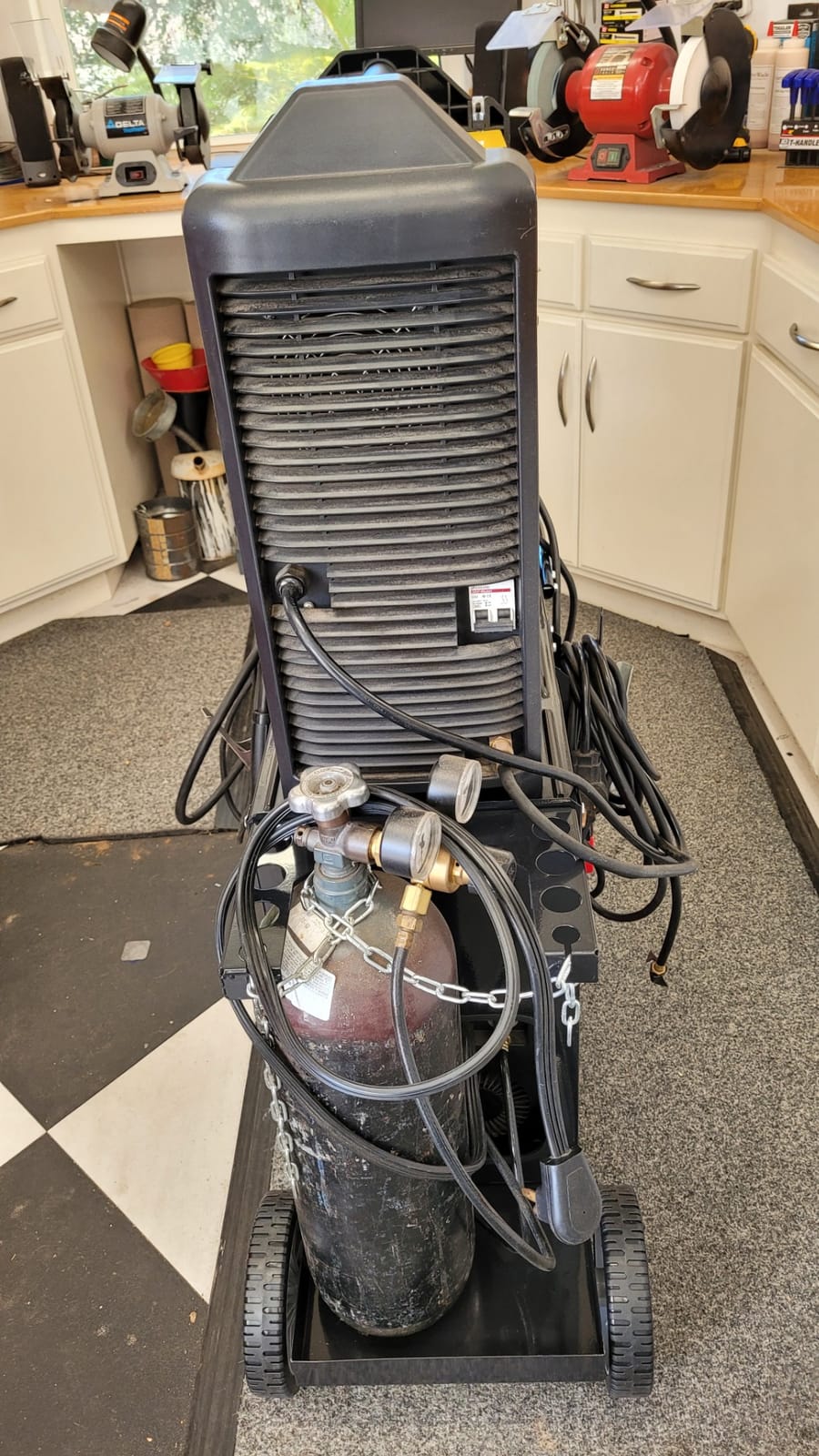 Eastwood Welding Cart for MIG Welder | MIG TIG Plasma Table Durable Carts with 350 Lbs Weight Capacity 3 Shelves Cable and Gas Bottle & Accessory Storage customer photo 2