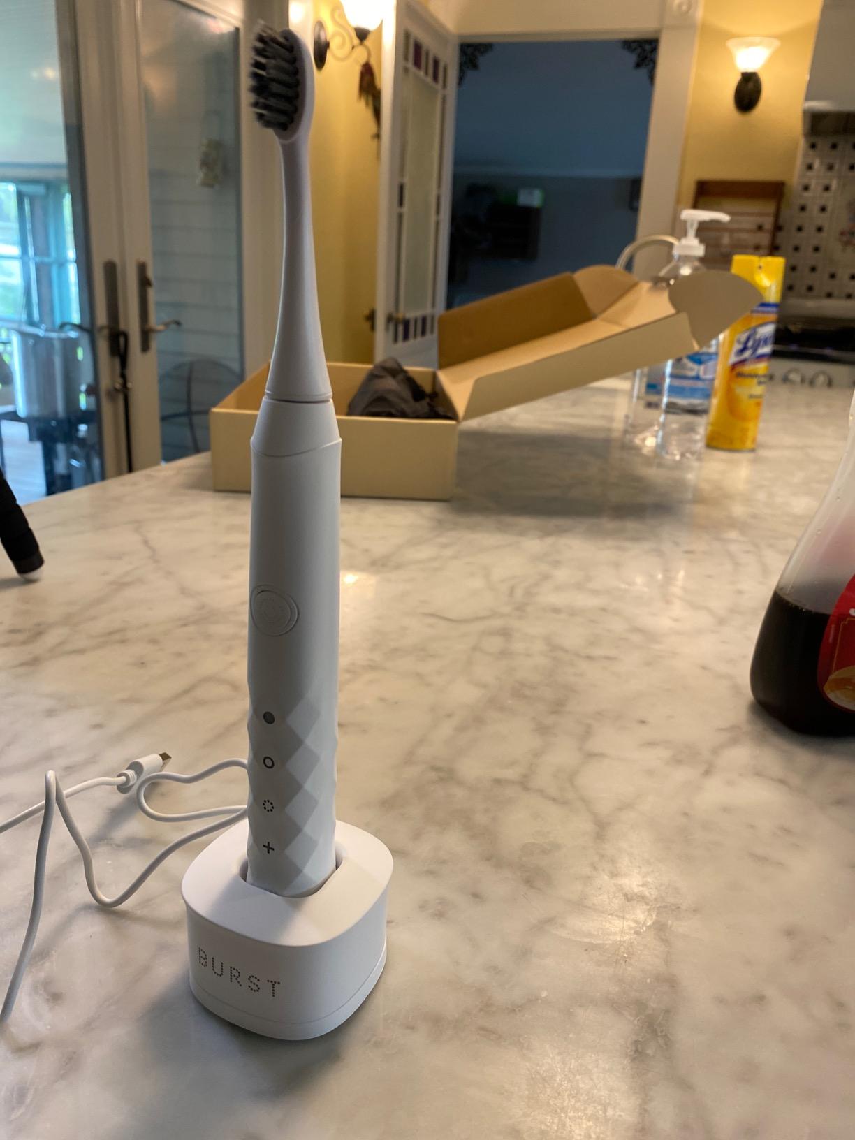 Burst Original Sonic Electric Toothbrush for Adults (White) | Soft Bristle customer photo 1