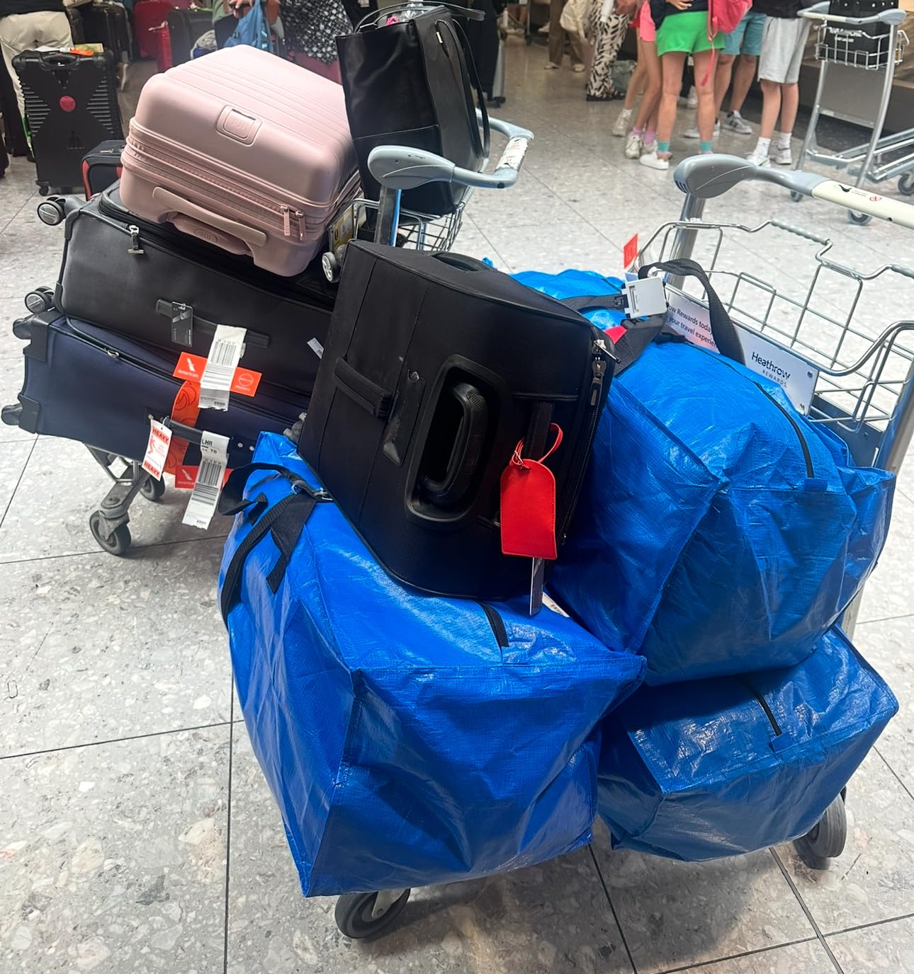 Heavy Duty Extra Large Blue Moving Bags with Strong Zipper Backpack Handles customer photo 2