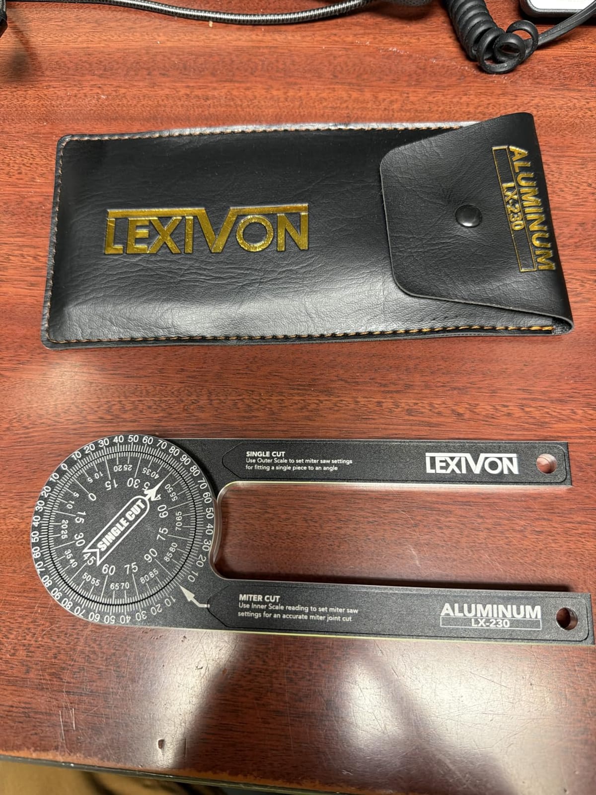 LEXIVON Aluminum Miter Saw Protractor | 7-Inch Rust Proof Angle Finder Featuring Precision Laser Engraved Scales (LX-230) customer photo 1