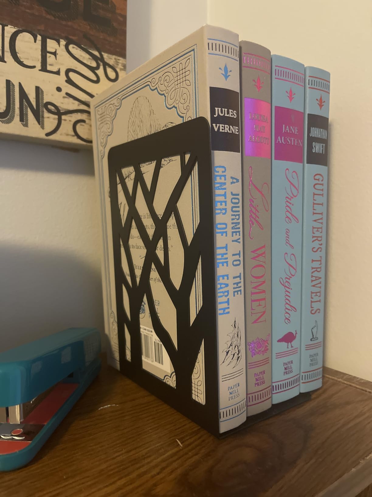MaxGear Book Ends Tree Design Bookends for Shelves 7 x 4.7 x 3.5” 2 Pair customer photo 1