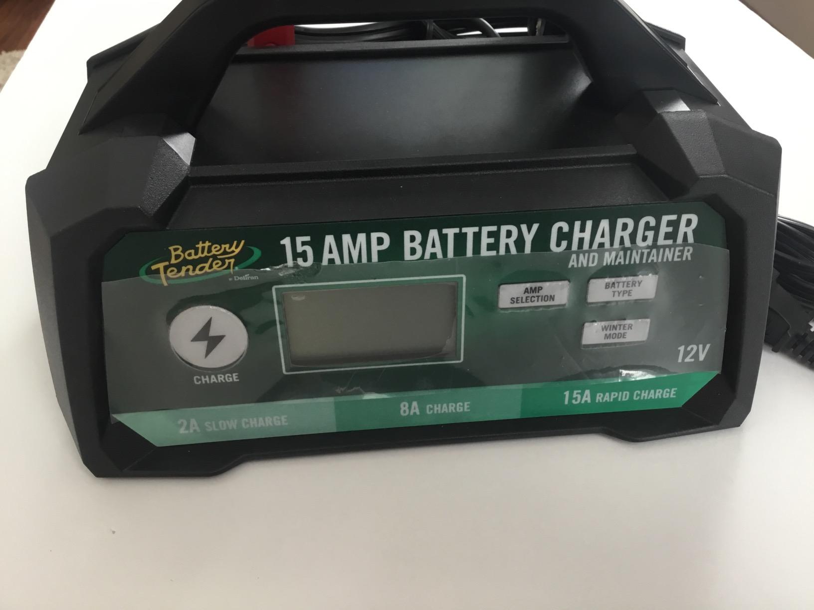 Battery Tender 15 AMP Battery Charger and Maintainer - 12V Switchable 15 AMP / 8 AMP / 2 AMP - Selectable Chemistry Standard AGM Gel - LCD Display - 022-0234-DL-WH customer photo 2