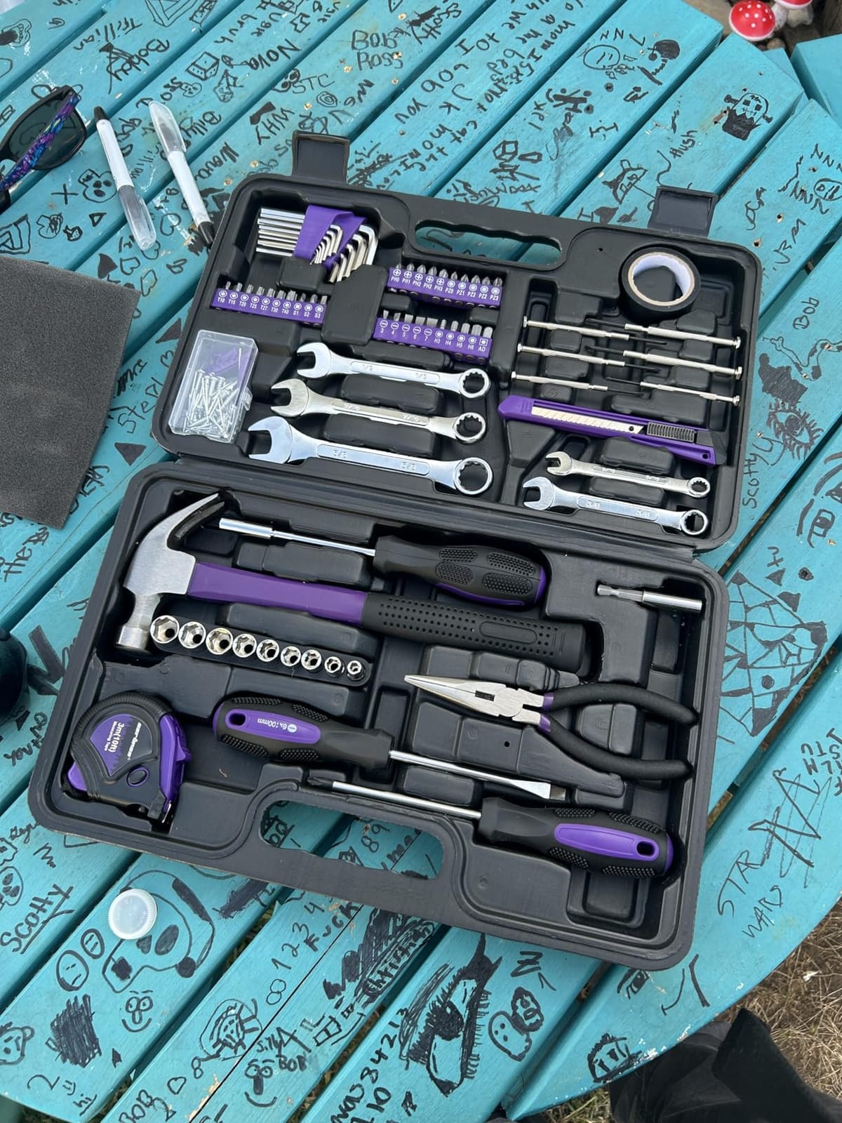 CARTMAN 148-Piece Household Tool Set, Blue Tool Kit with Plastic Toolbox customer photo 1